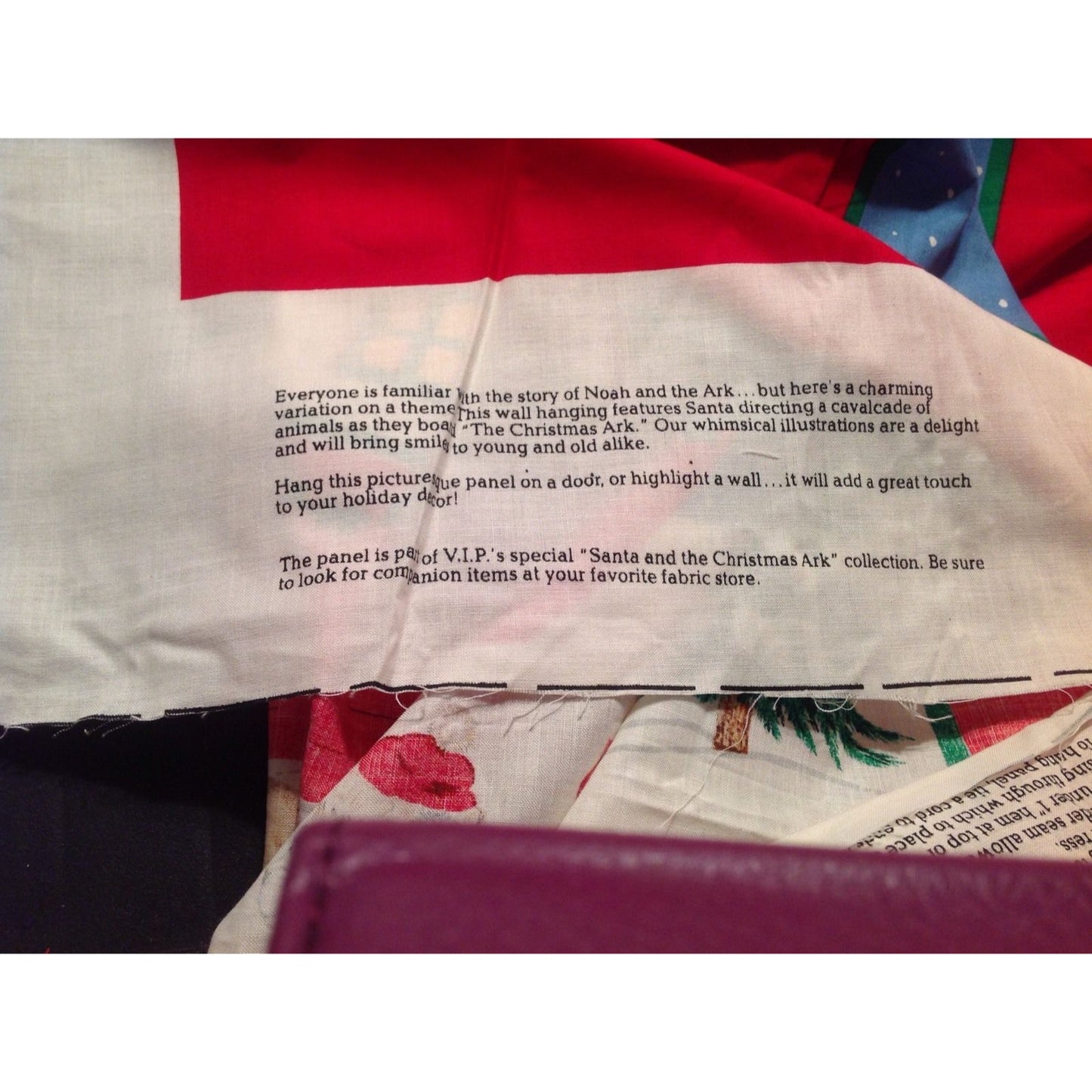 Craft Kit Father Christmas The Legend of Santa Claus Book Fabric with Instructions 44" x 36" Cranston Printworks