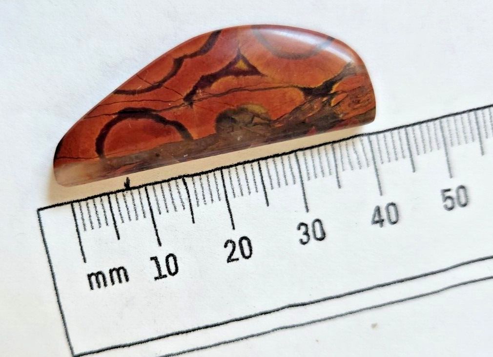 Gemstones Matched Pair Poppy Jasper 10 gr Earrings 50 ct Size 40mm x 10 mm