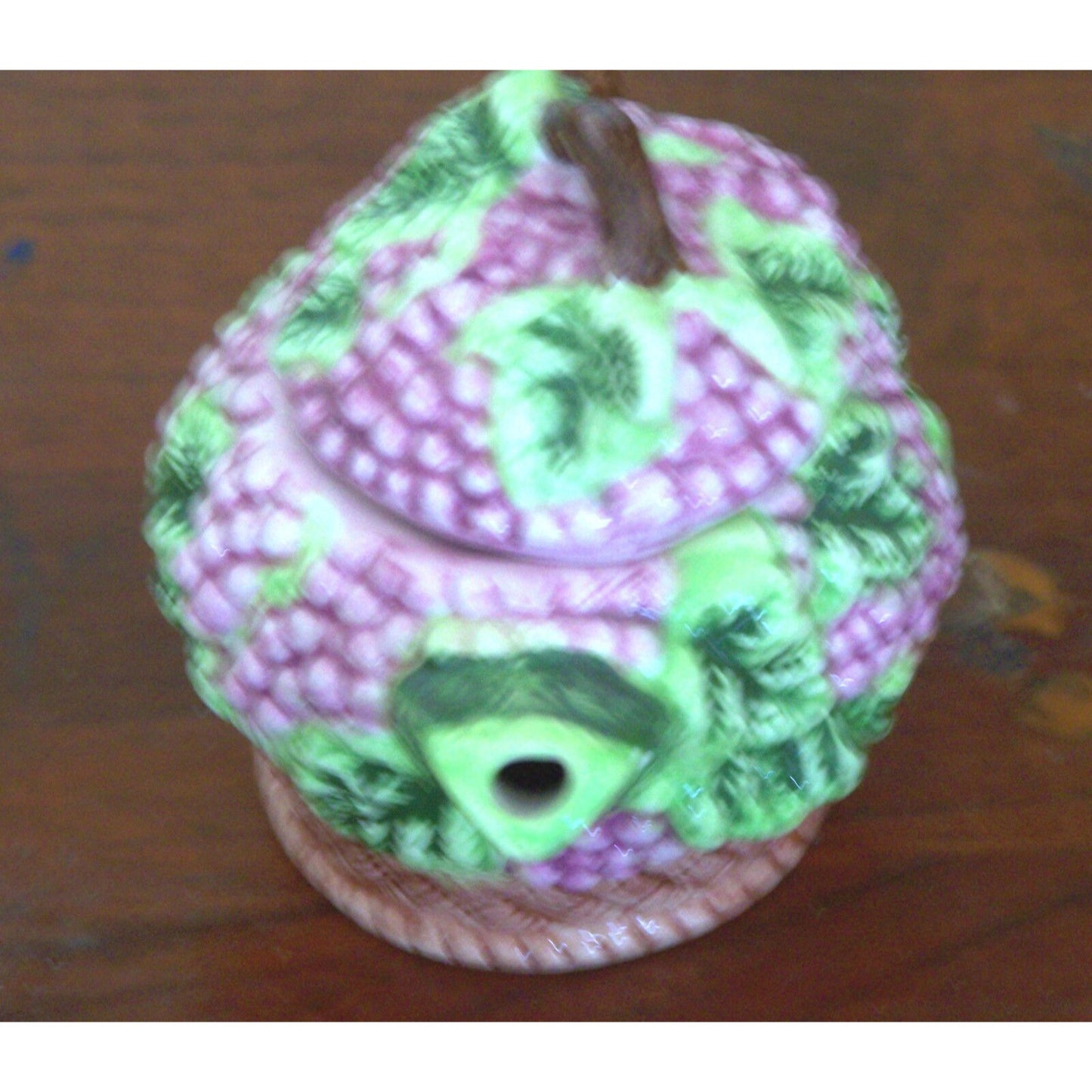 Tea Pot Decorative Ceramic Mini Tea Pot Teapot Grapes Clusters and Vines GKRO
