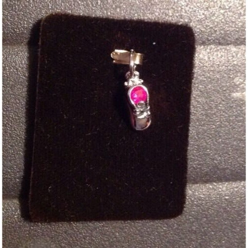Charm Baby Shoe Birthstone Charm July Silver 1/2"