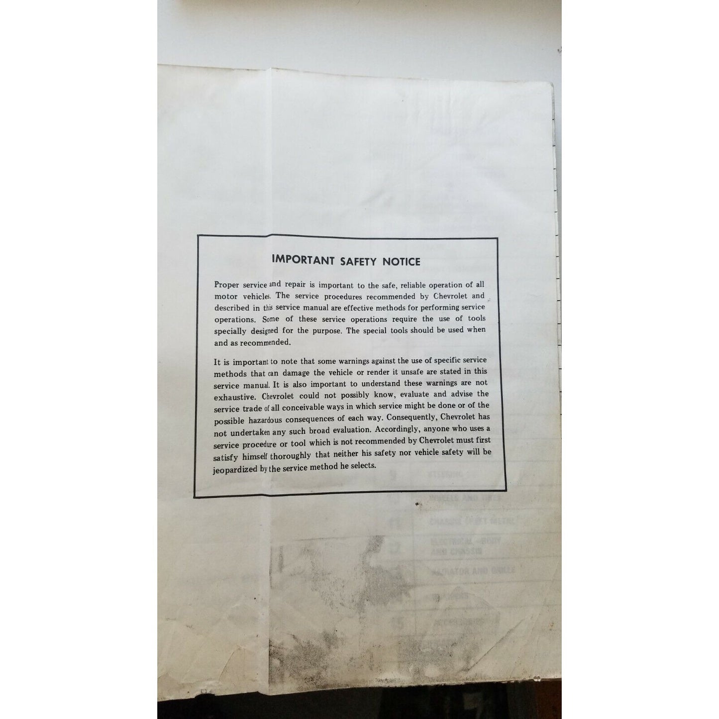 1975 Chevrolet Chevelle Camaro Monte Carlo Nova Corvette Auto Service Guide