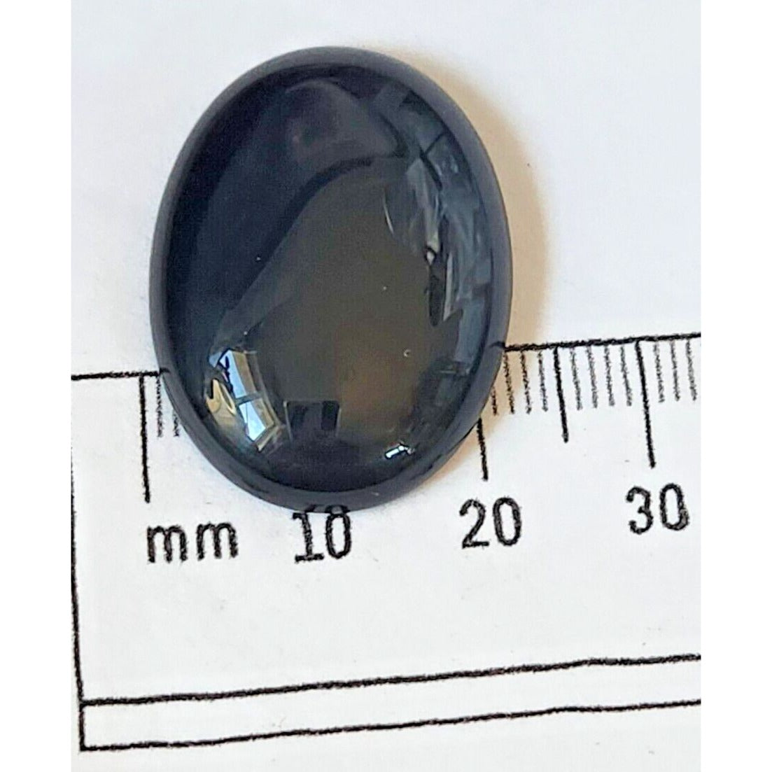 Gemstones Loose Black Onyx Cabochon 6.6 gr Pendant Size 24 mm x 32 mm