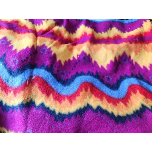 Material Crafts Fabric Stretchy Fleece Tie Dye Look Rainbow 60 " x 36 "