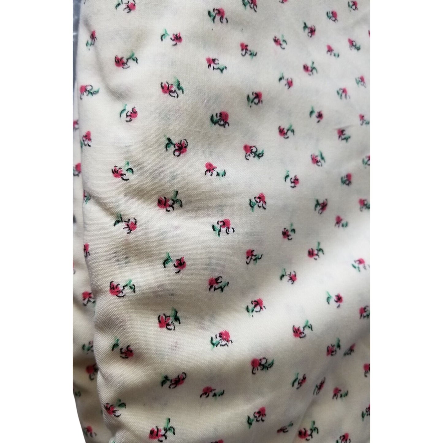 Material White Small Rose Buds Cotton 3 Yards 60" wide