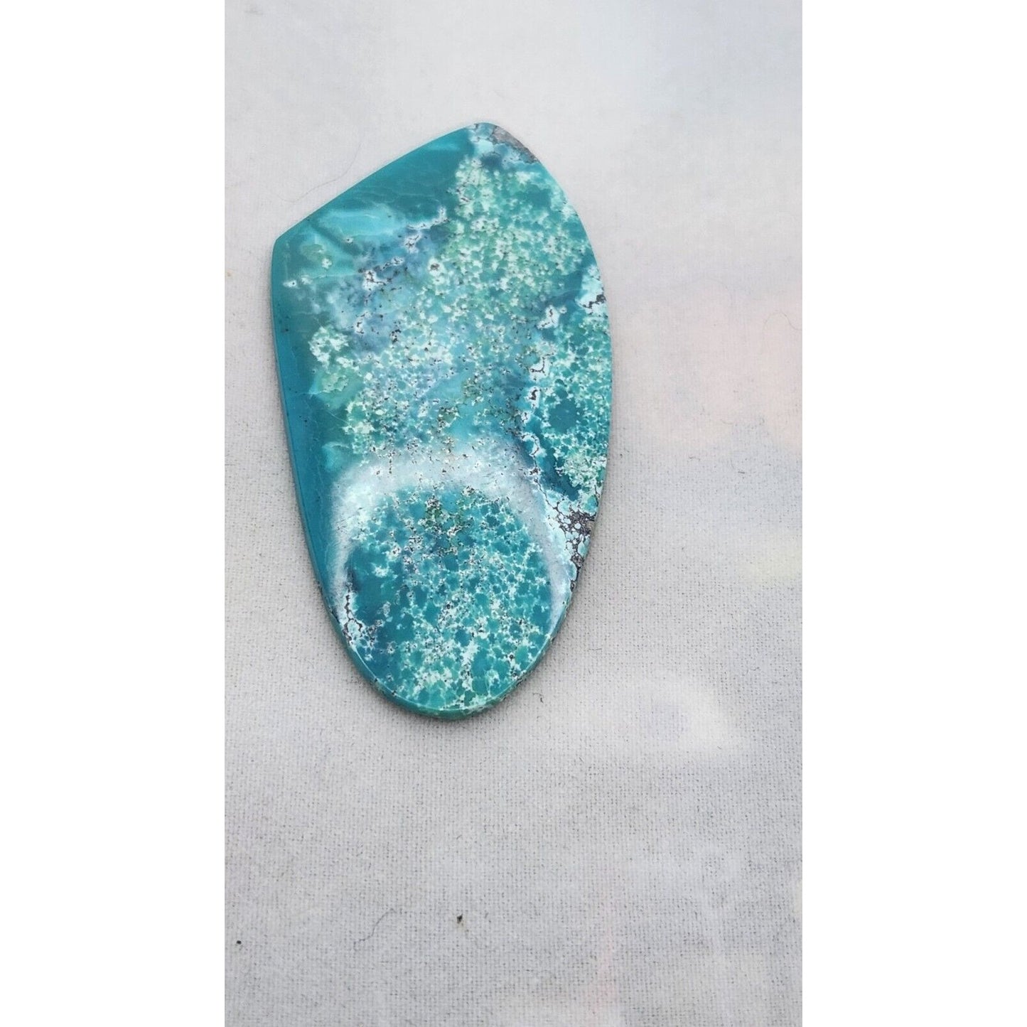 Gemstones Loose Turquoise Cabochon 8.6 gr Pendant Size 60 mm x 30 mm x 2 mm