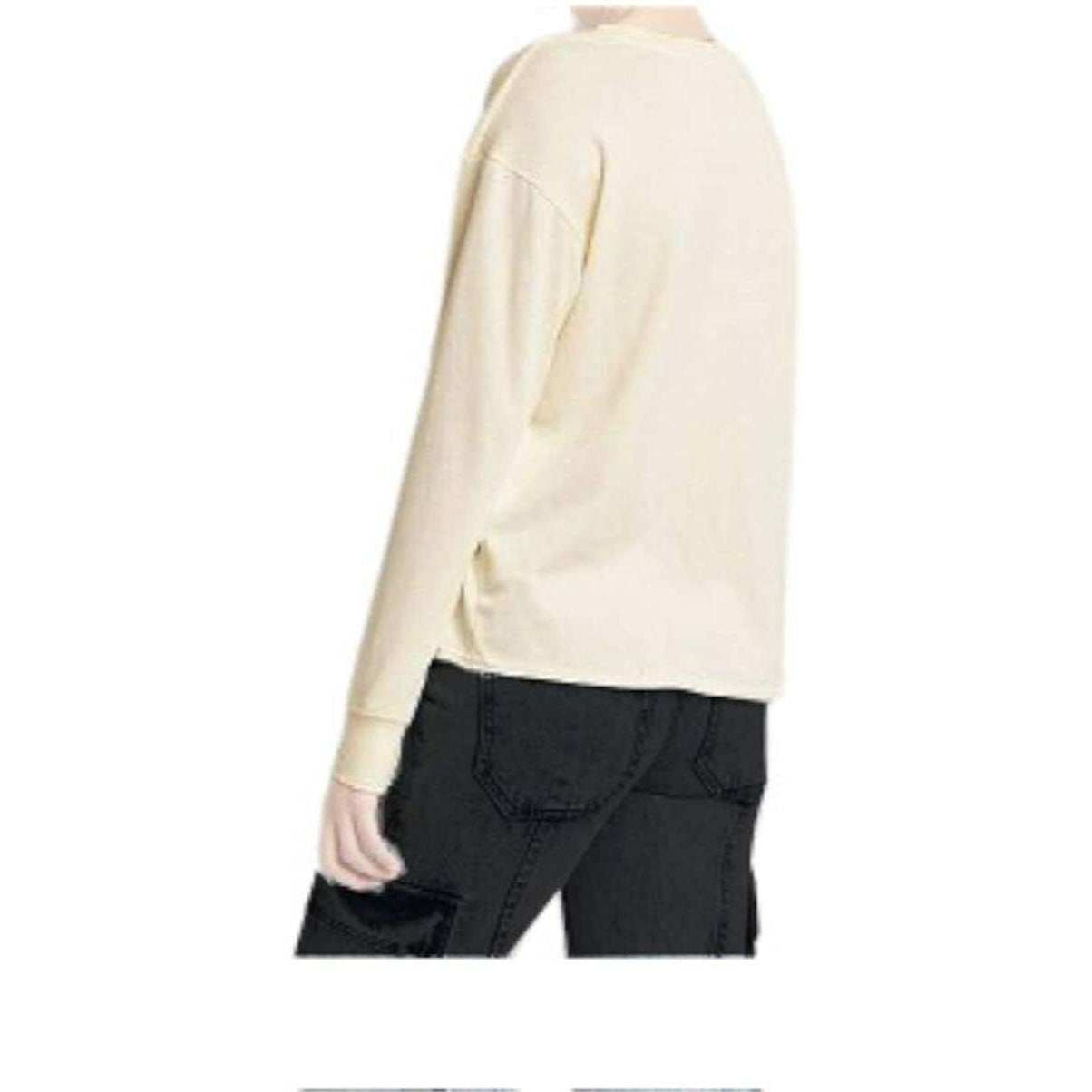 Sweatshirt  Women's Doe Size Small Cream State of Kind Daisy Lightweight French