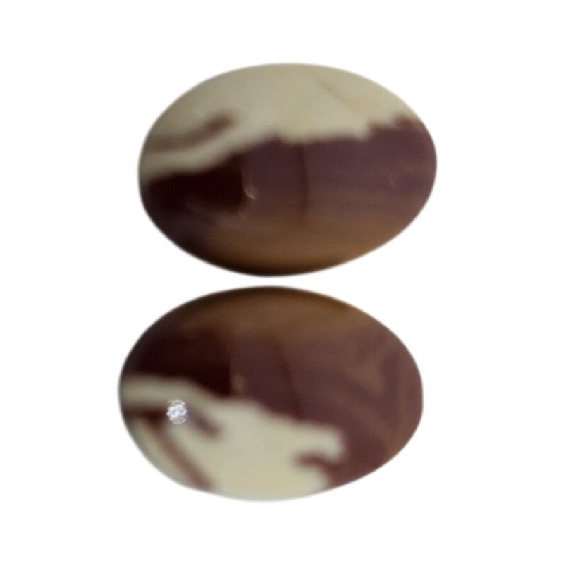 Gemstone Loose Picasso Jasper Stone Matched Pair Earrings 14 ct  2.4 gr