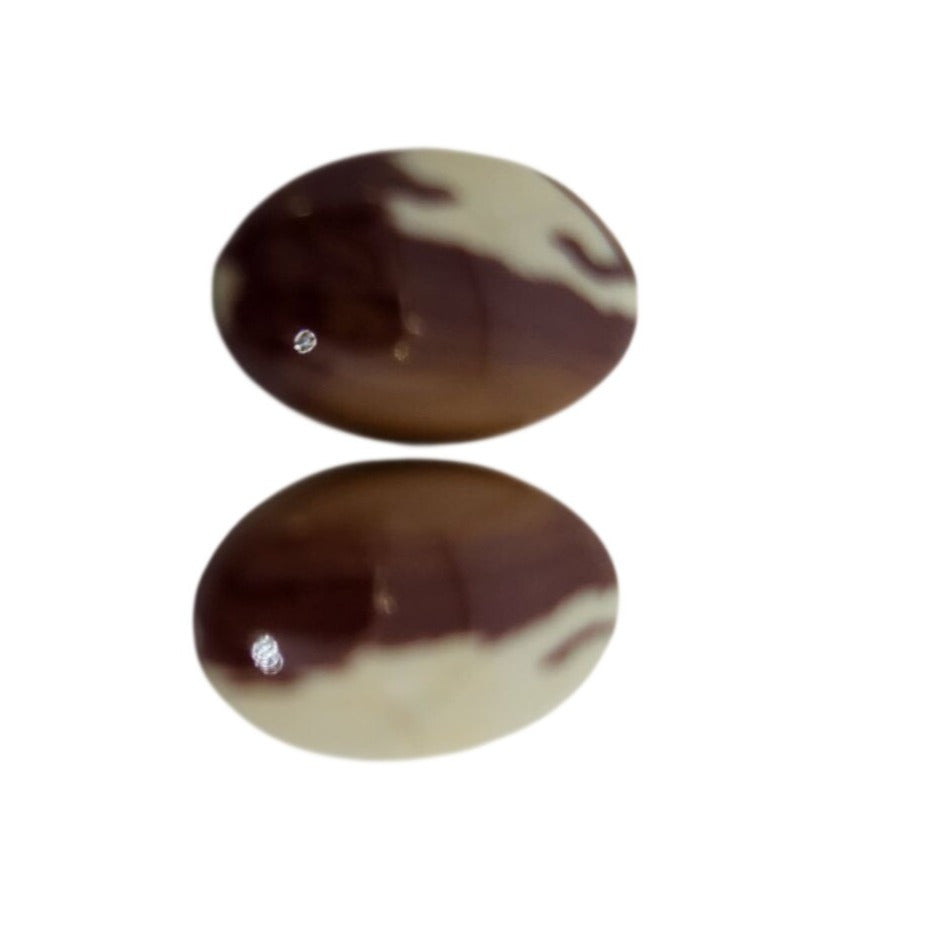 Gemstone Loose Picasso Jasper Stone Matched Pair Earrings 14 ct  2.4 gr