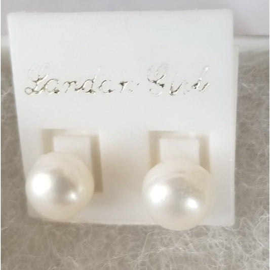 Earrings Pearl White  2 Gr  10 ct  5  cm  Round  Silver
