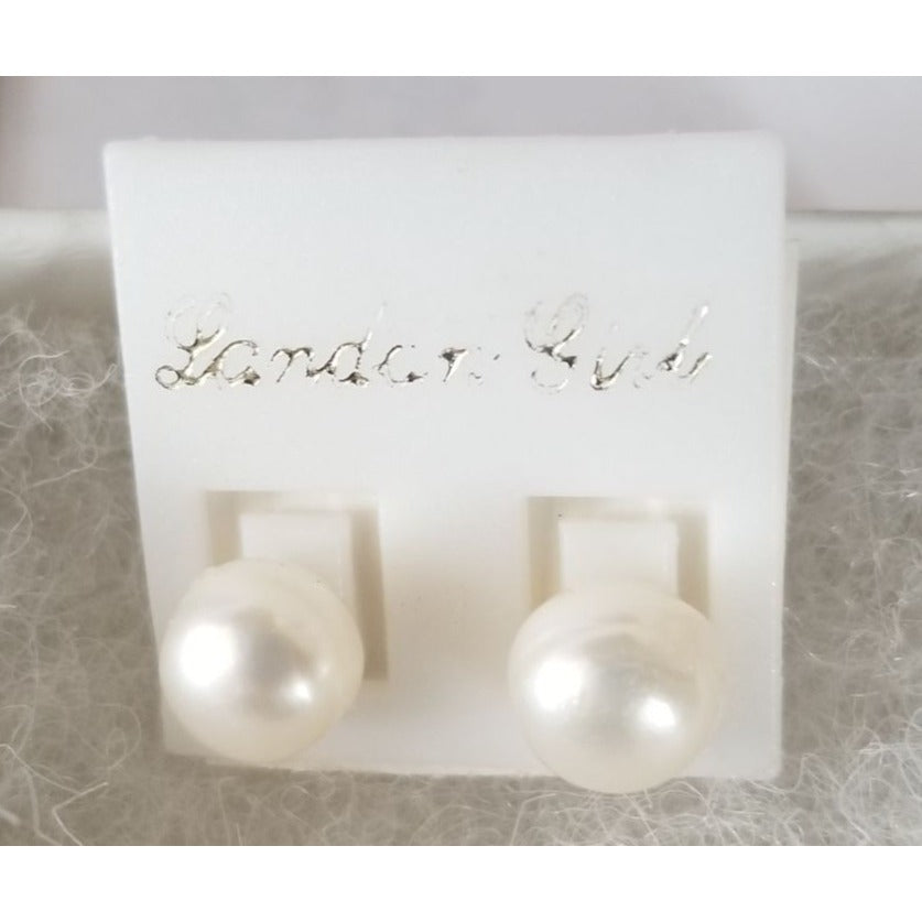 Earrings Pearl White  2 Gr  10 ct  5  cm  Round  Silver