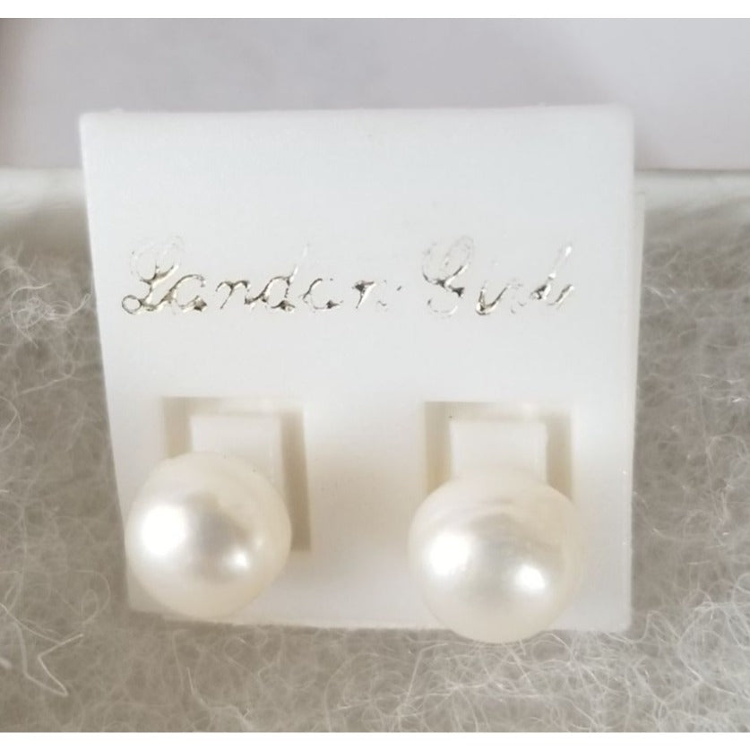 Earrings Pearl White  2 Gr  10 ct  5  cm  Round  Silver