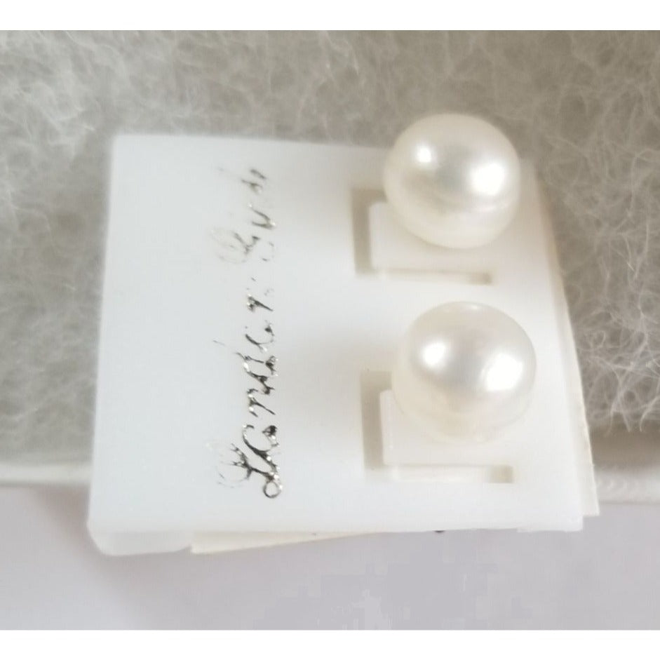 Earrings Pearl White  2 Gr  10 ct  5  cm  Round  Silver