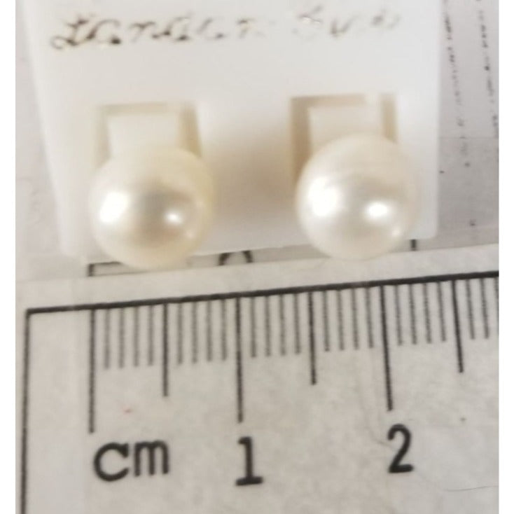 Earrings Pearl White  2 Gr  10 ct  5  cm  Round  Silver