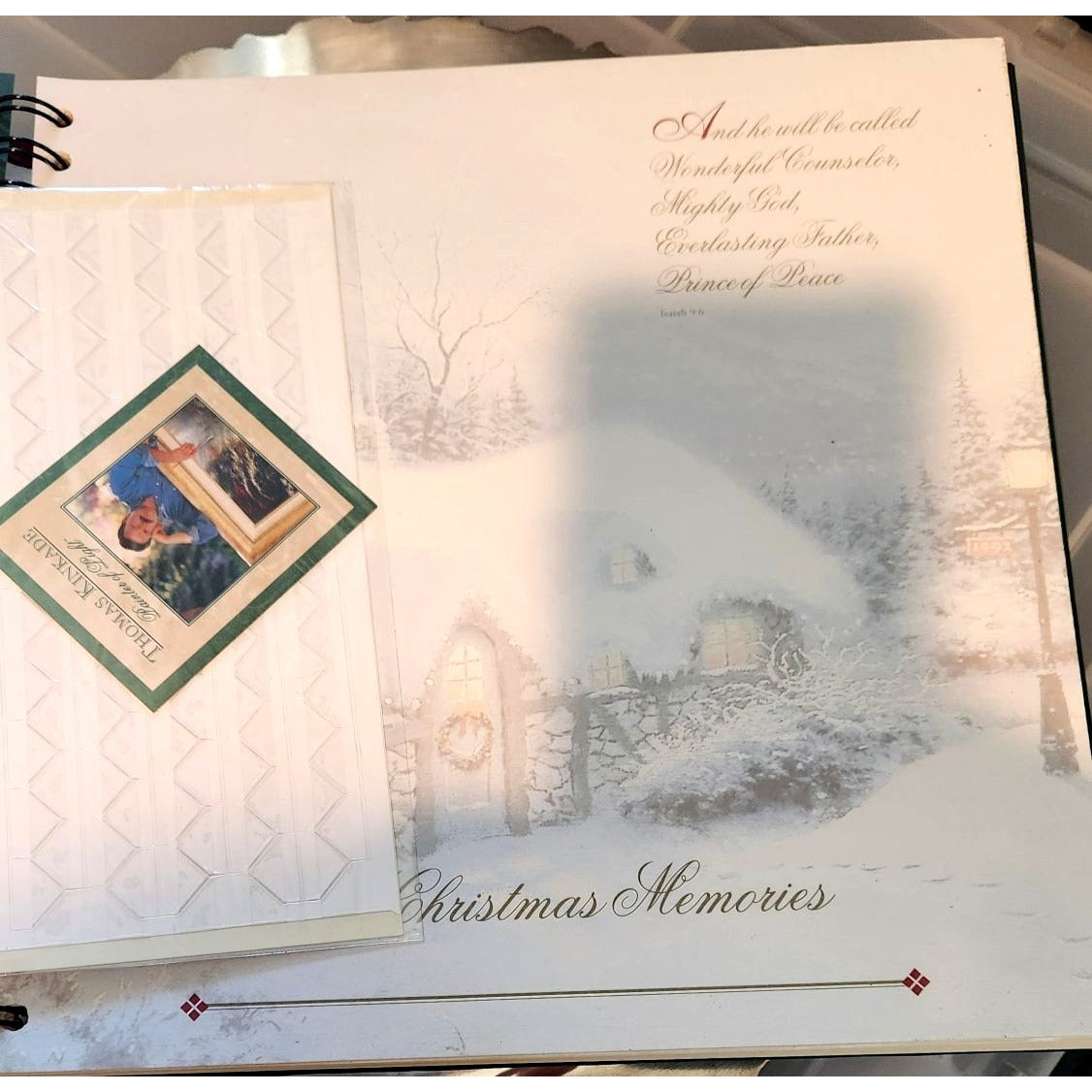 Thomas Kinkade Photo Album Our Christmas Memories 1999  20 pages both sides 9 x 9