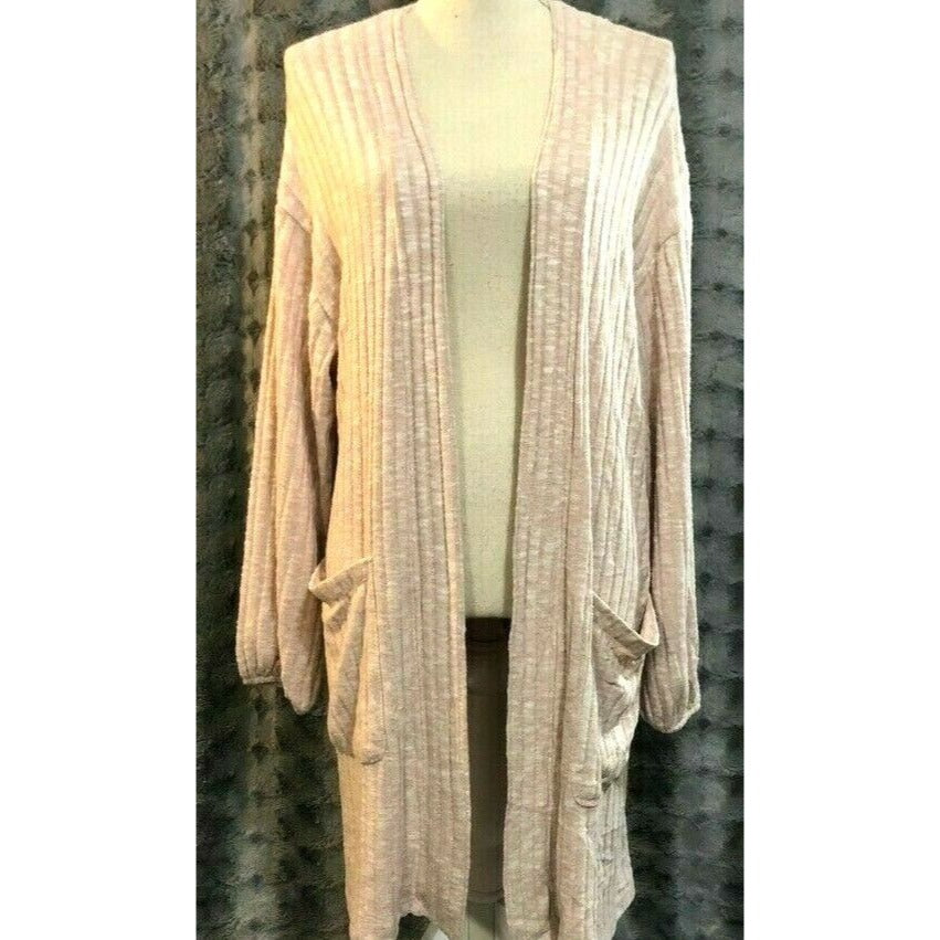 Sweater Cardigan Xhilaration Size S Women's Blush Long Sleeve Lace Trim Knit