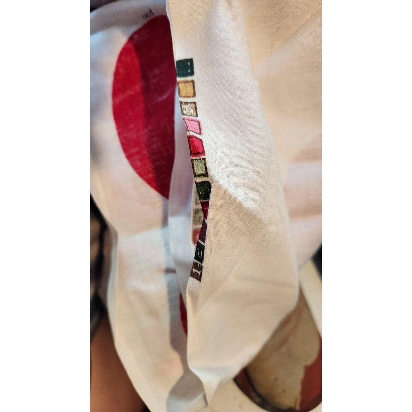 Material Fabric Christmas Santa Bear in Chimney Pattern Instructions