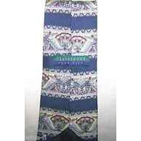 Tie Blue Red Silver Silk Neck Tie Claybrooke Brand  57  1/2 " Long  3 1/2" Wide