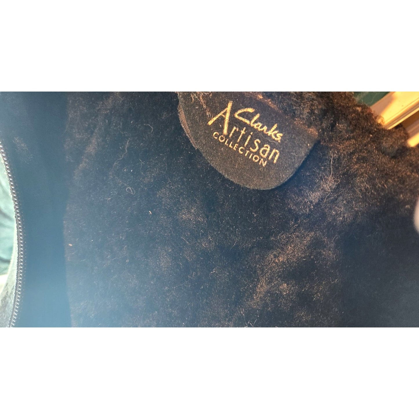 Clarks Artisan Collection Black Leather Shearling Lined Tall Boots Womens 6.5M Warm & Stylish Winter Footwear