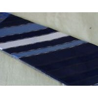 Tie  New Designer Collection By Regal Neck Tie Blue Silver Stripes Vintage