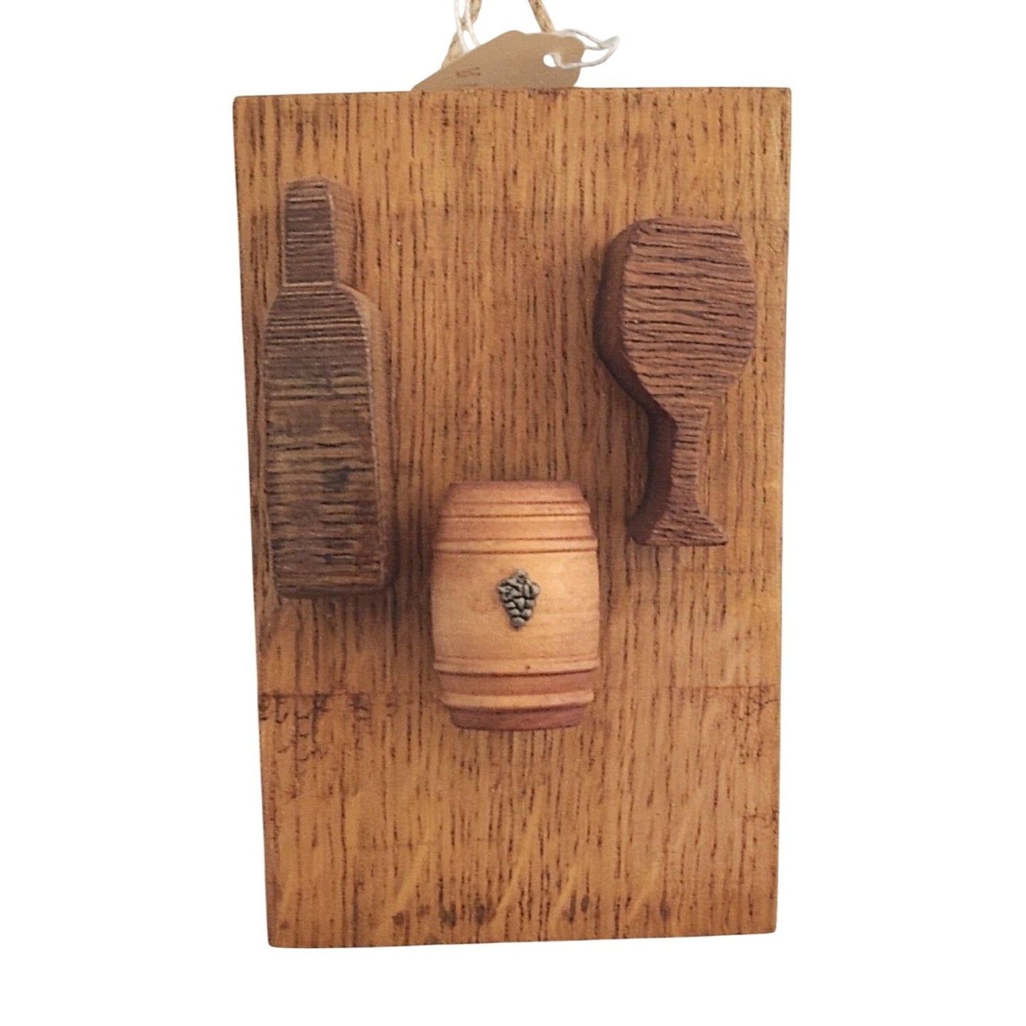 Wood Wine Barrel Sign Wine Bottle Barrel Wine Glass Wine Stave Stained Hanger