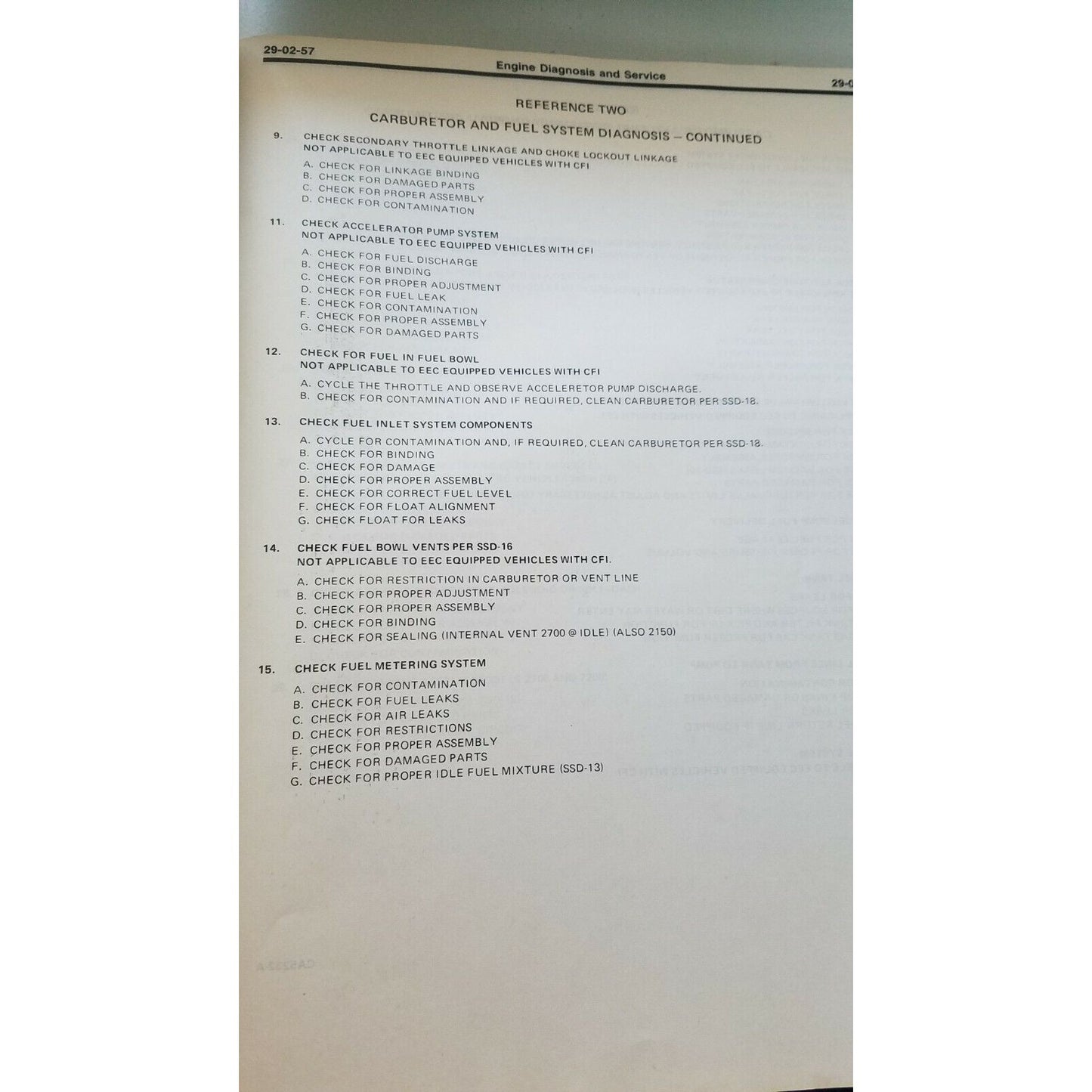 Book 1980  Ford  Car Shop Manual Engine Diagnosis Emissions All Models