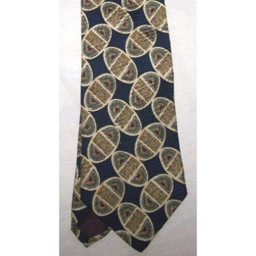 Tie Brown Red  Black Silk Neck Tie Claiborne Brand  61 " Long  3 1/2"  Wide