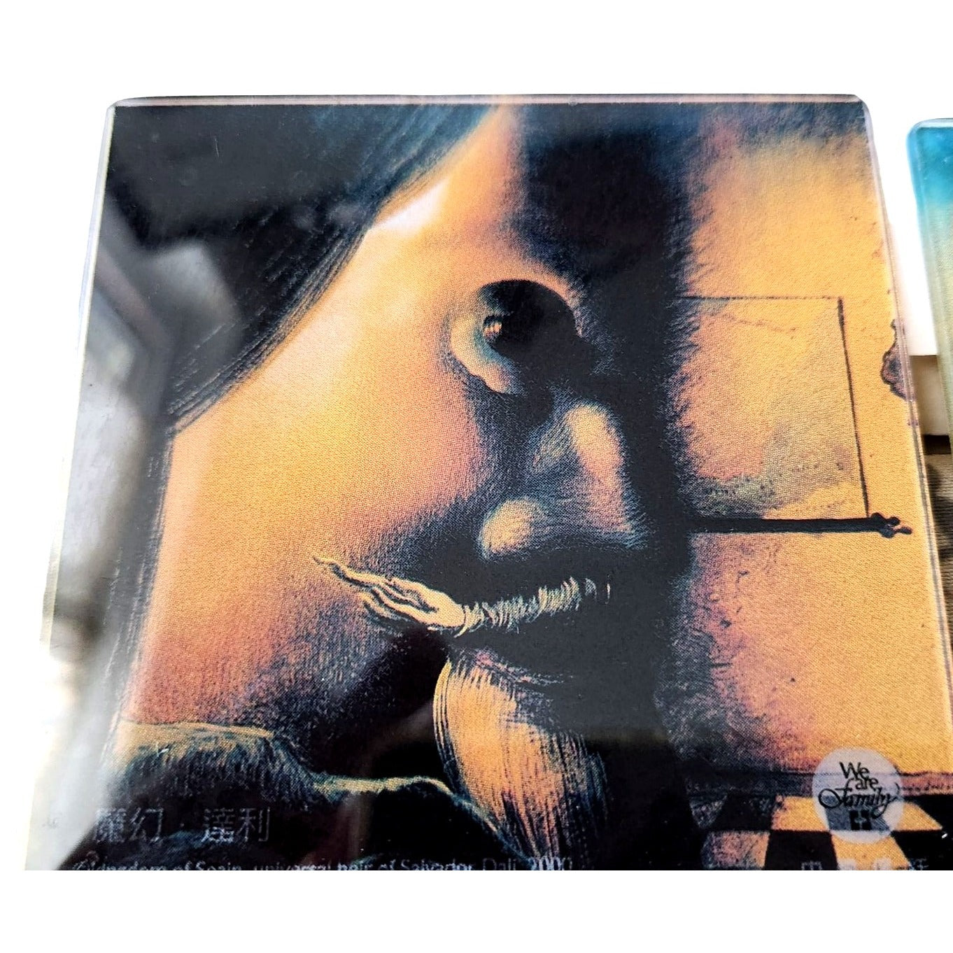 Glass Coasters Salvador Dali's Artwork Graphics  4 " x  4 "  Set of 4  Rubber Feet