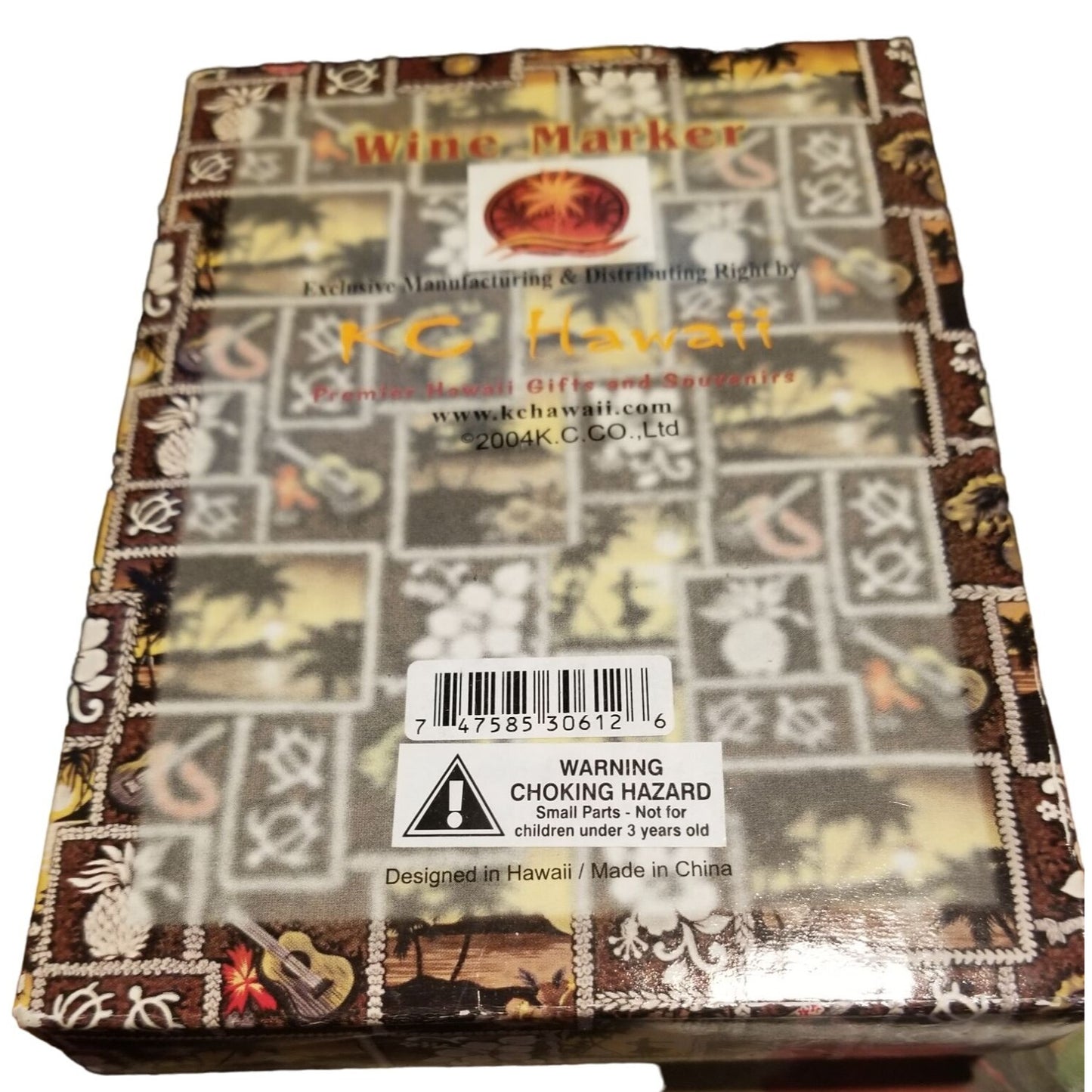 KC Hawaii 4 Wine Charms Flowers Wine Markers