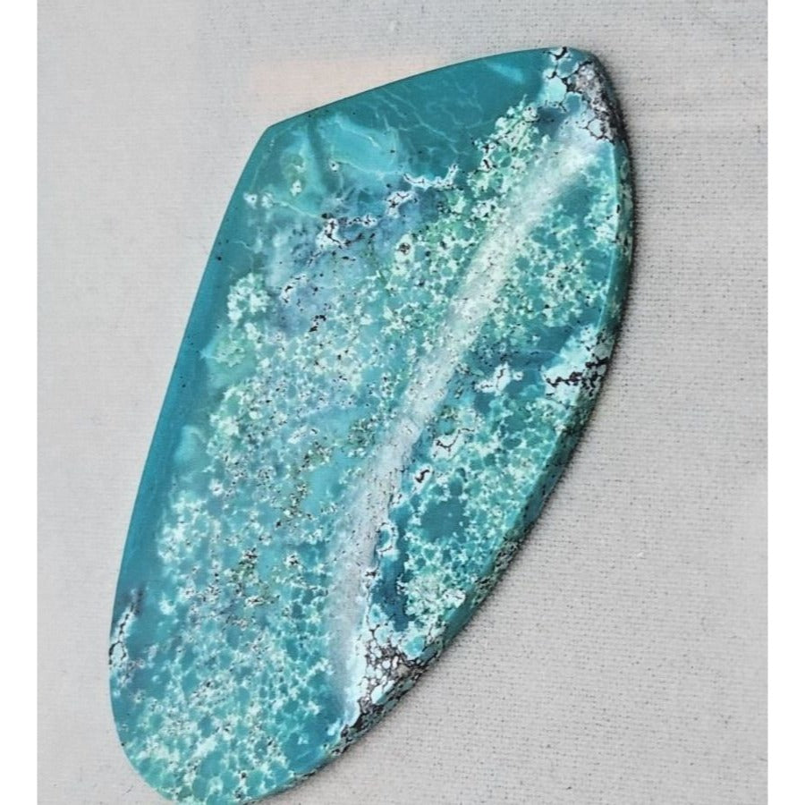 Gemstones Loose Turquoise Cabochon 8.6 gr Pendant Size 60 mm x 30 mm x 2 mm