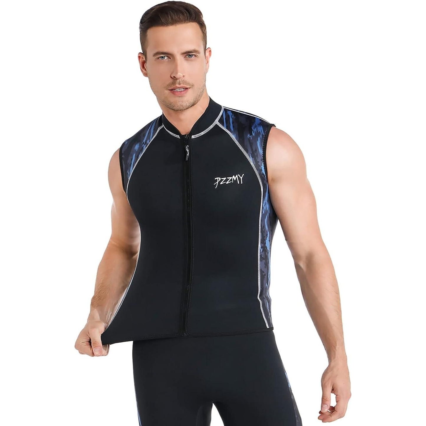 PZZMY Wetsuit Top Men 3mm Neoprene Top Women Diving Vest Sleevesless Wet Suits Tops Vest for Scuba Diving Canoeing Surfing Kayaking Sauna XX