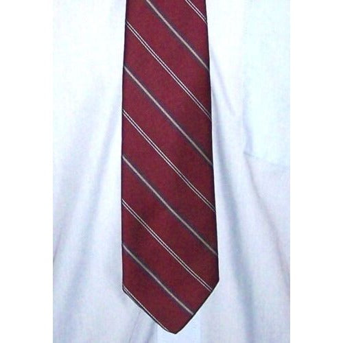 Tie Men's Polyester Silk Neck Tie Austin Reed of Regent Street Red Black Stripe