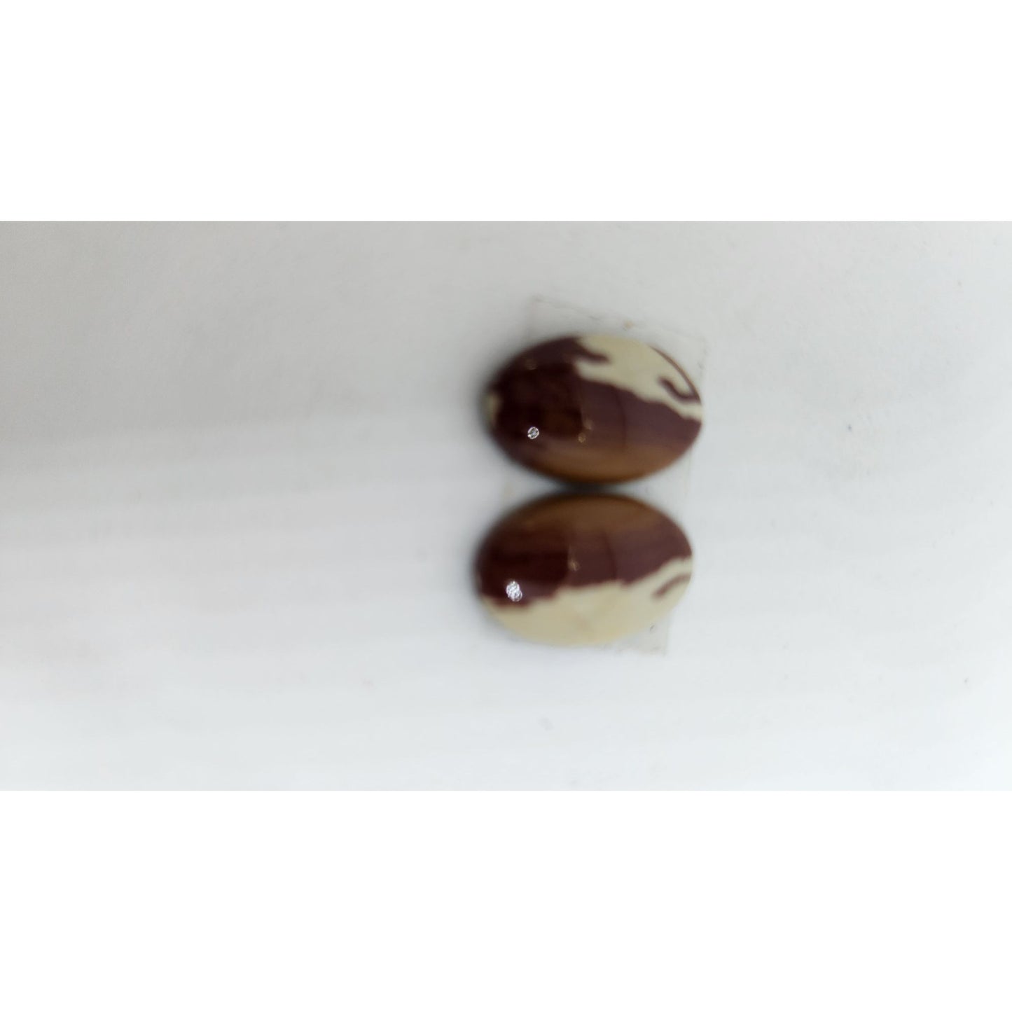 Gemstone Loose Picasso Jasper Stone Matched Pair Earrings 14 ct  2.4 gr