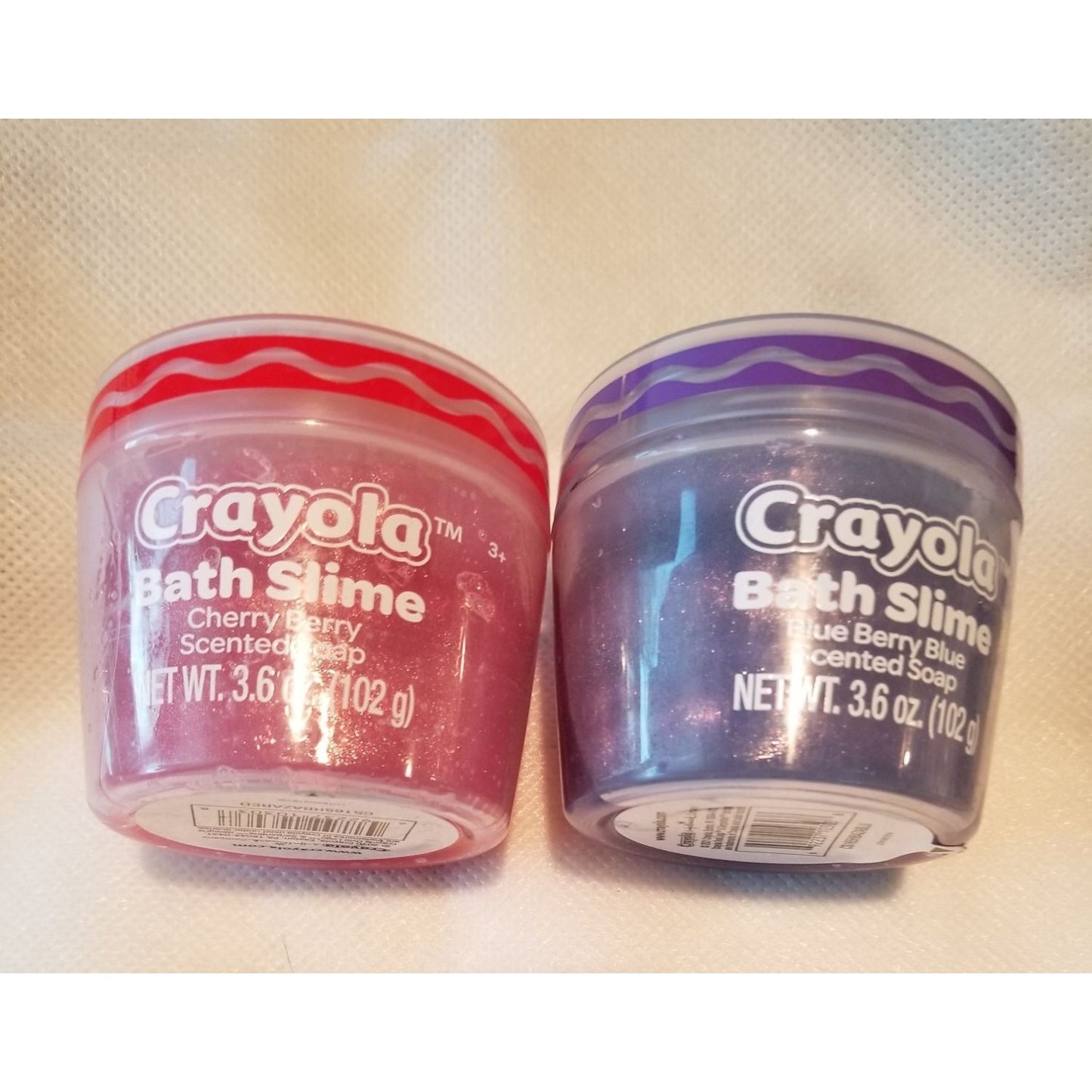 Crayola Bath Slime Scented Soap, Cherry Berry & Blue Berry Blue Pack Of 2 3.6 oz Each