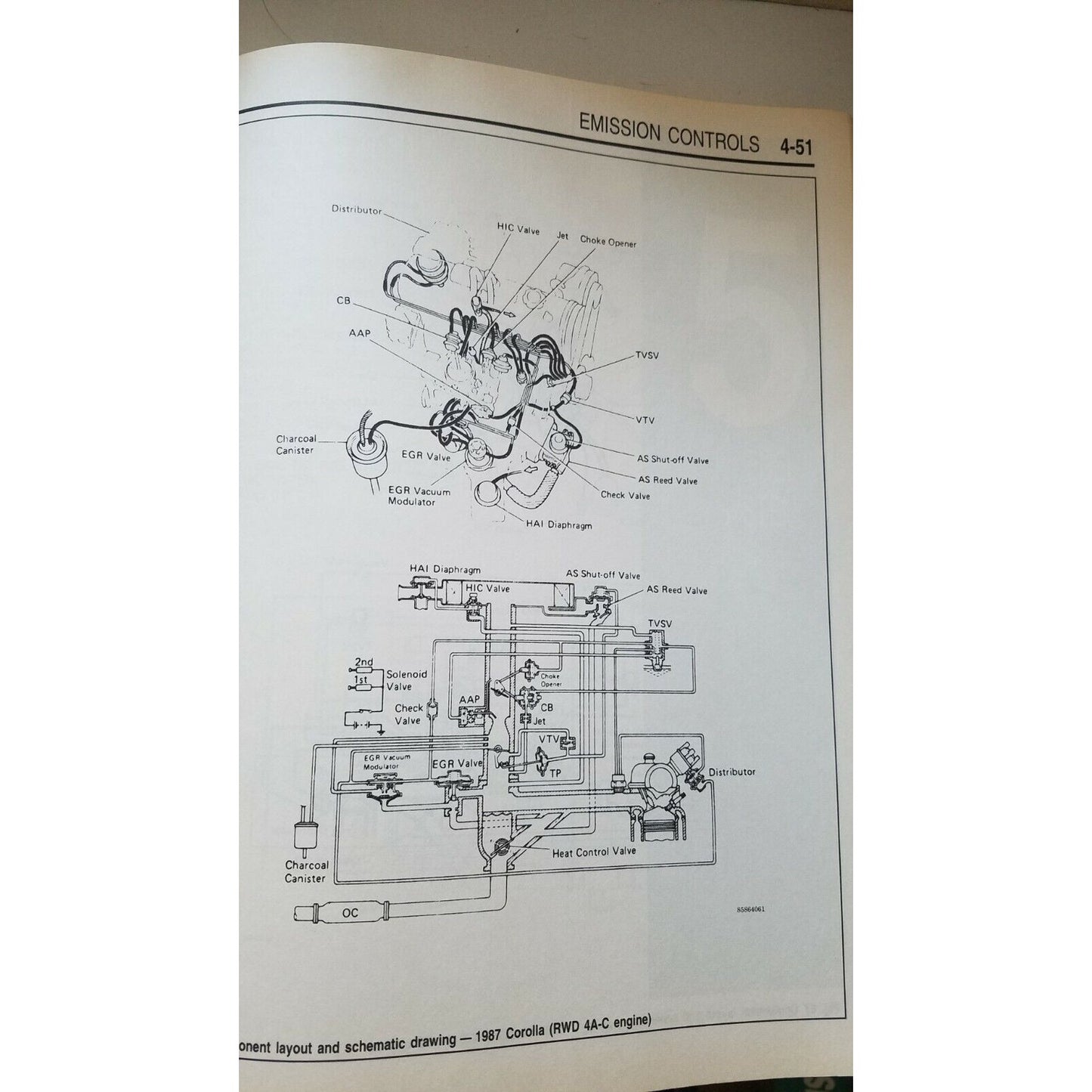 1970 - 1987 Chilton's Toyota Corolla  Repair Manual Wiring & Vacuum Diagrams