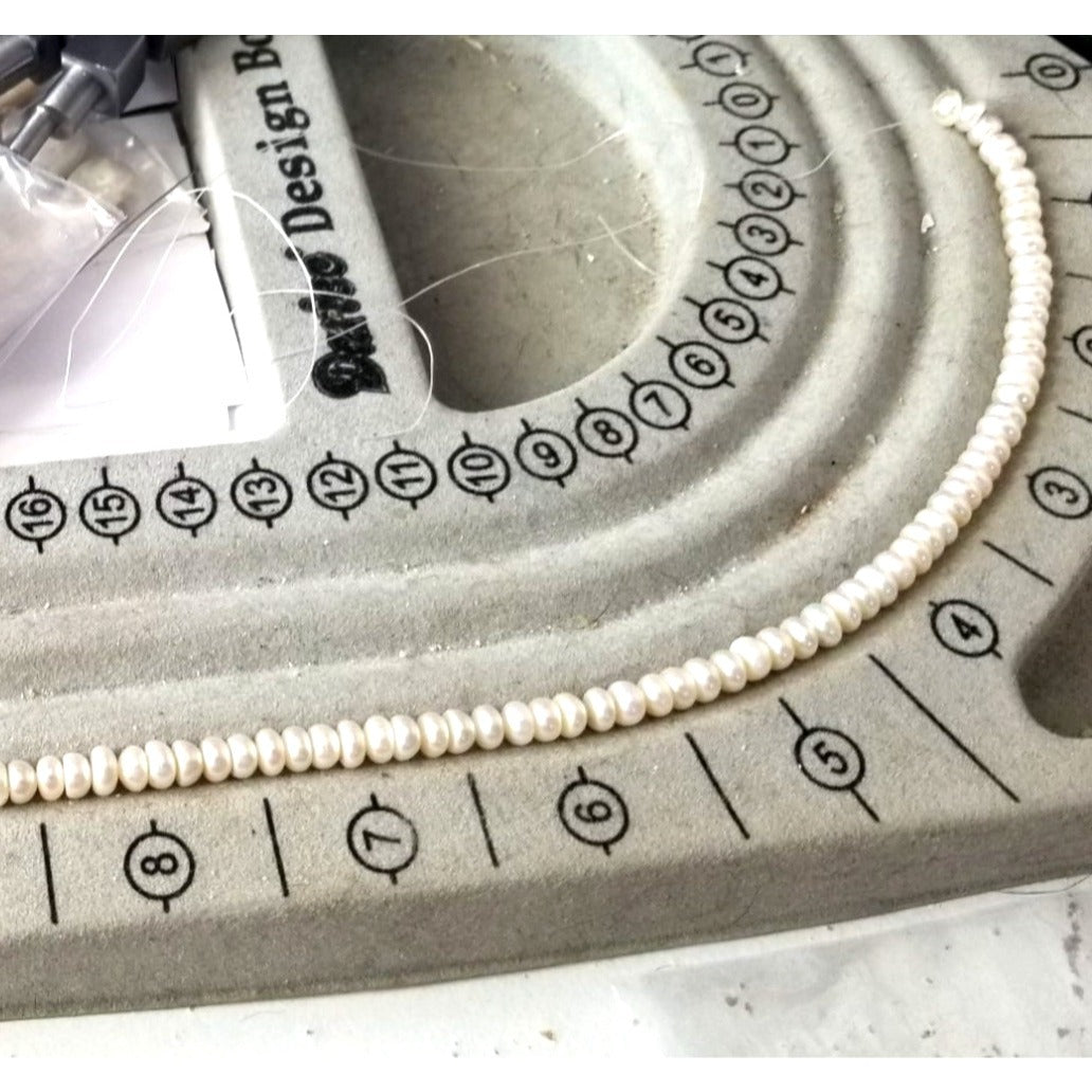 Loose Pearl White Round Drilled Bag 17 F  Round 6 mm  Bin Pearl  120  Pcs 86 ct 17.2  gr  17" Freshwater Real Pearl