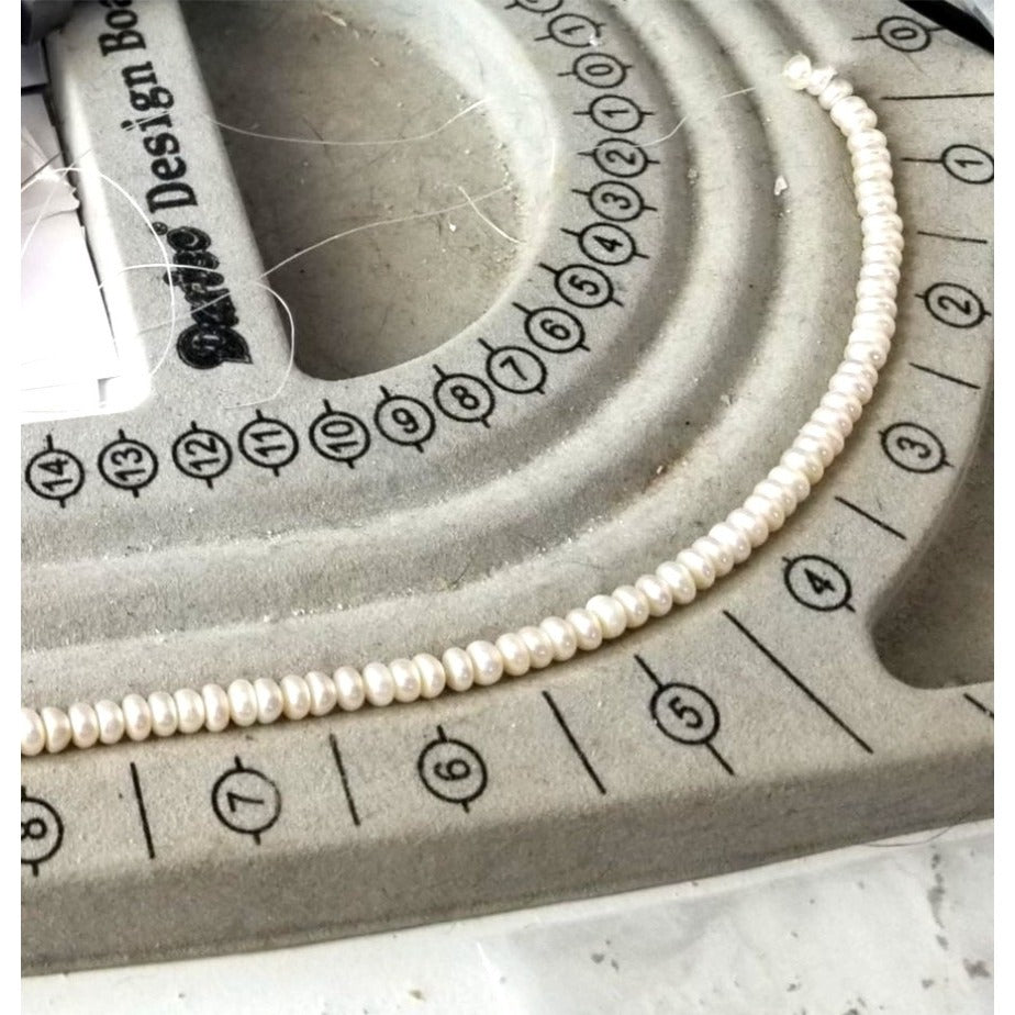 Loose Pearl White Round Drilled Bag 17 F  Round 6 mm  Bin Pearl  120  Pcs 86 ct 17.2  gr  17" Freshwater Real Pearl