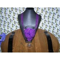 Wine Tasting Glass Holder Necklace Cloth Grapes Fun Hands Free at Party