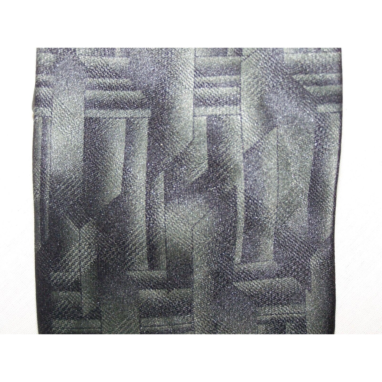 Tie Men's Polyester Neck Tie Brown Black Geometric Puritan Made in U S A