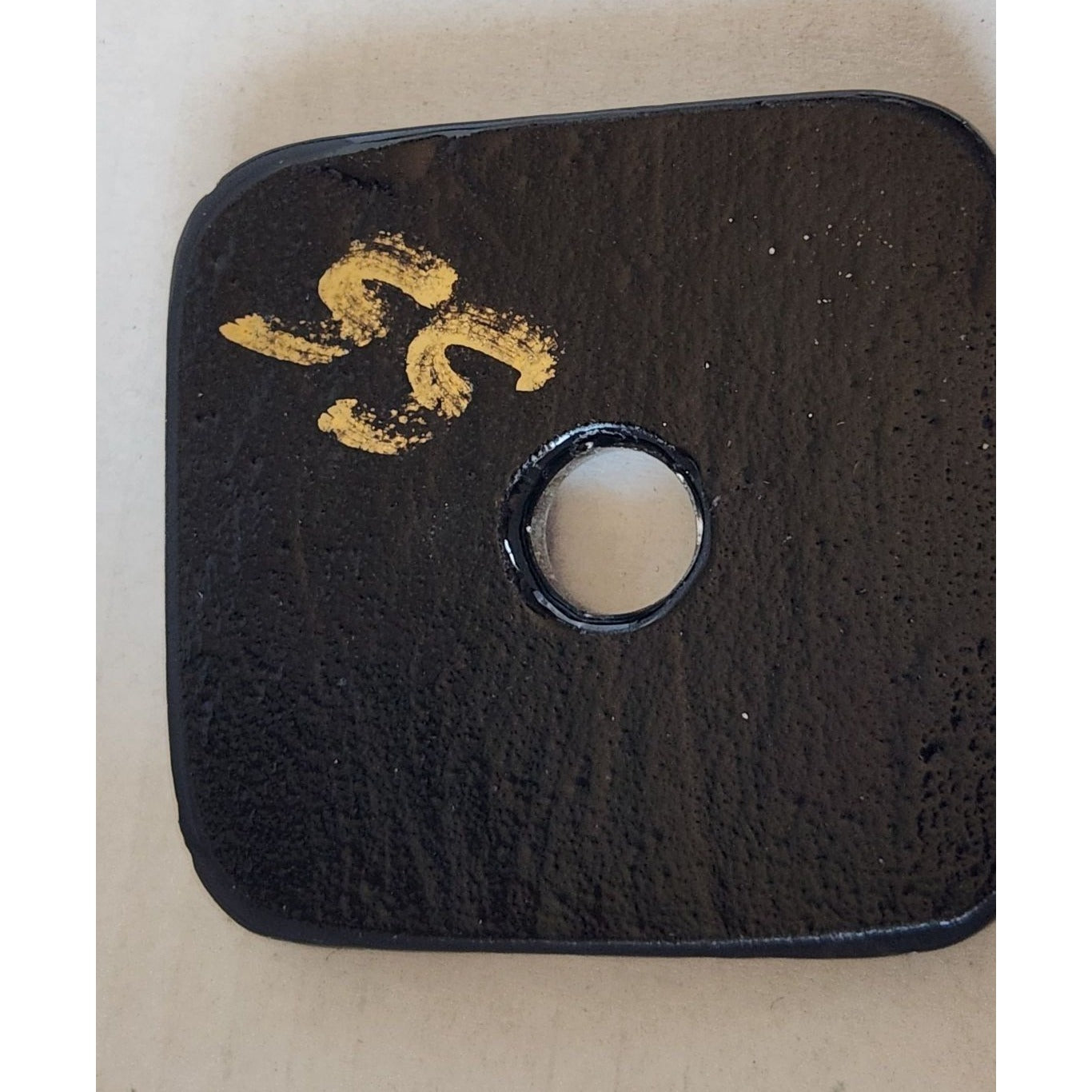 Dichondra Glass for Pendant Necklace 50 mm x 55 mm Purple Green Blue 44 Grams