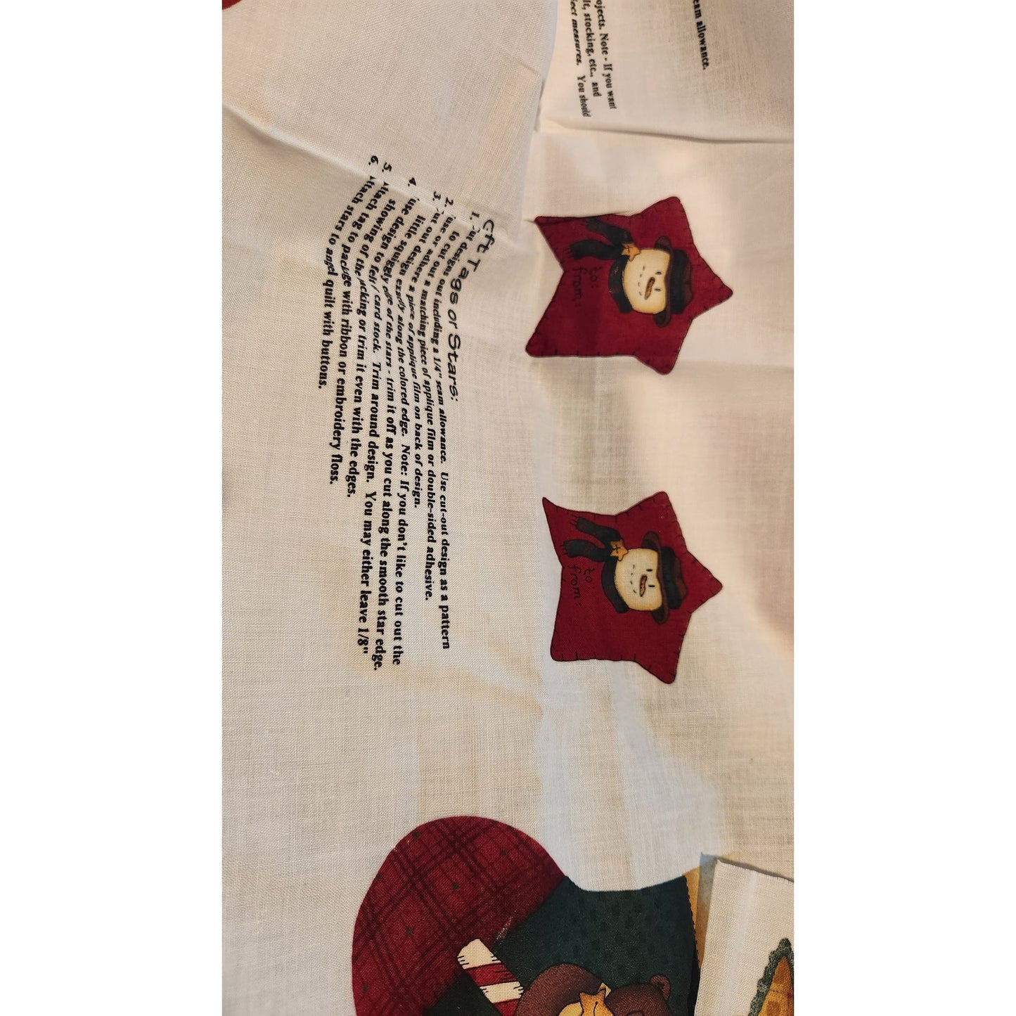 Craft Kit Whispering Pines Christmas Panel 36 x 60 Make several items applique