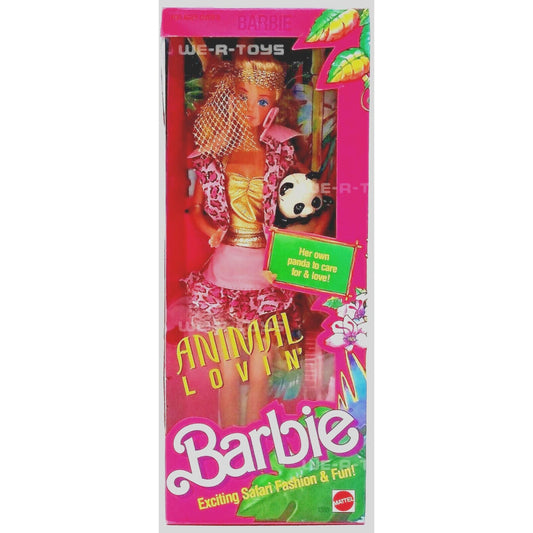 Doll Vintage 1988 Animal Lovin Barbie Doll with Panda - Mattel #1350 NIB