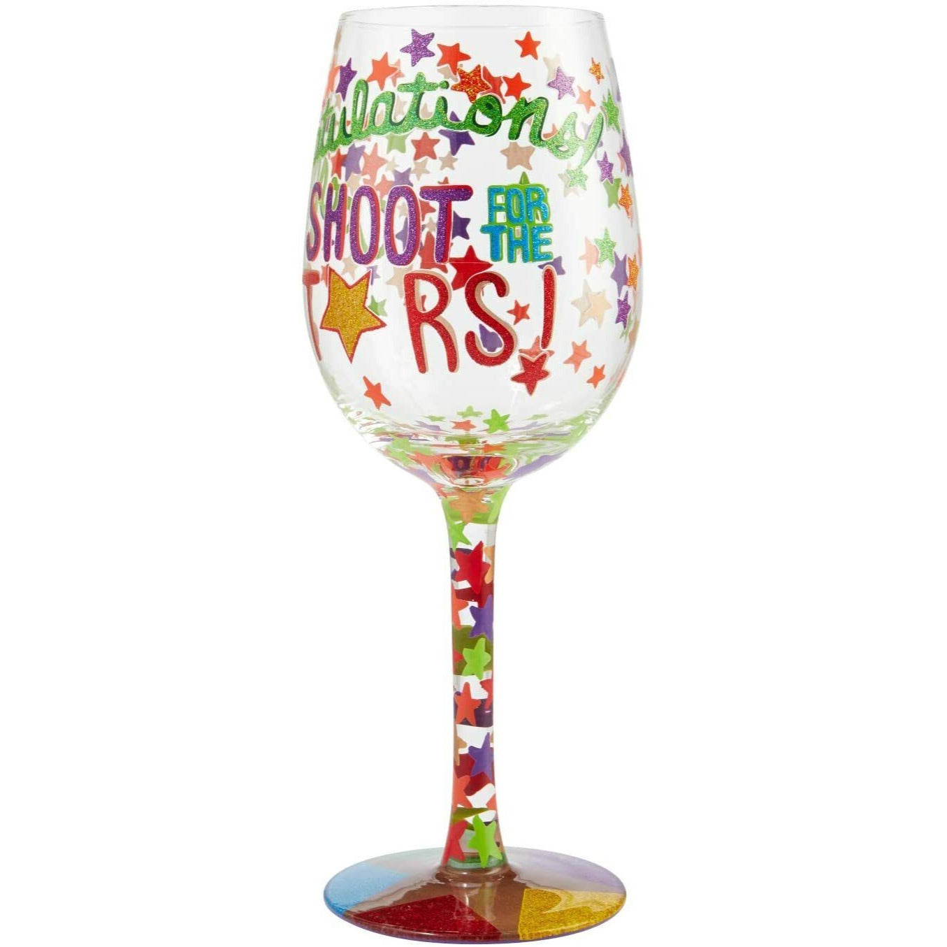 Lolita Wine Glass Love My Wine Congratulations Shoot for the Stars 15 oz Glass
