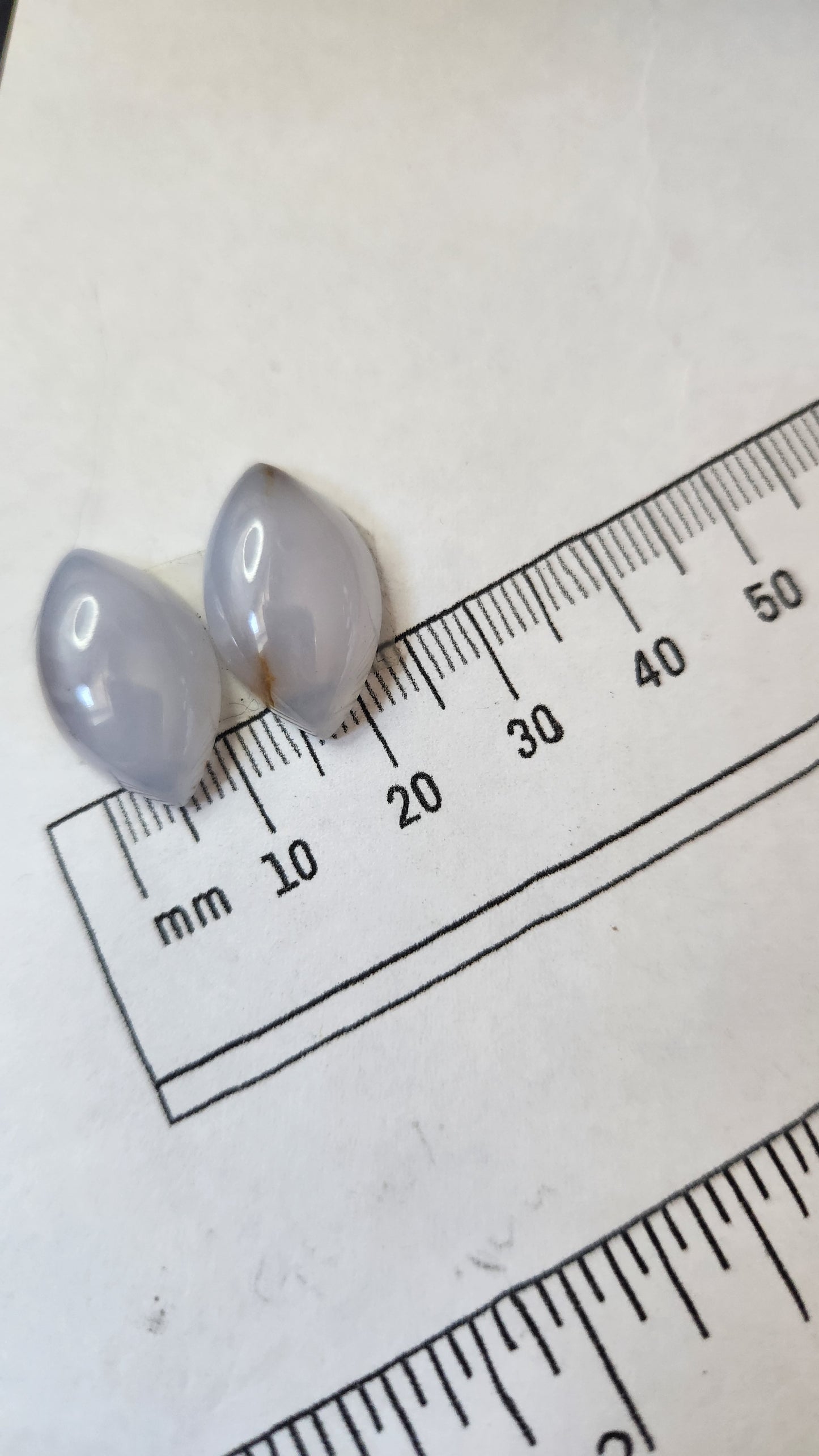 Gemstones Matched Pair Moon Stone 4.1 gr Earrings Size 25 mm x 14 mm 21 ct