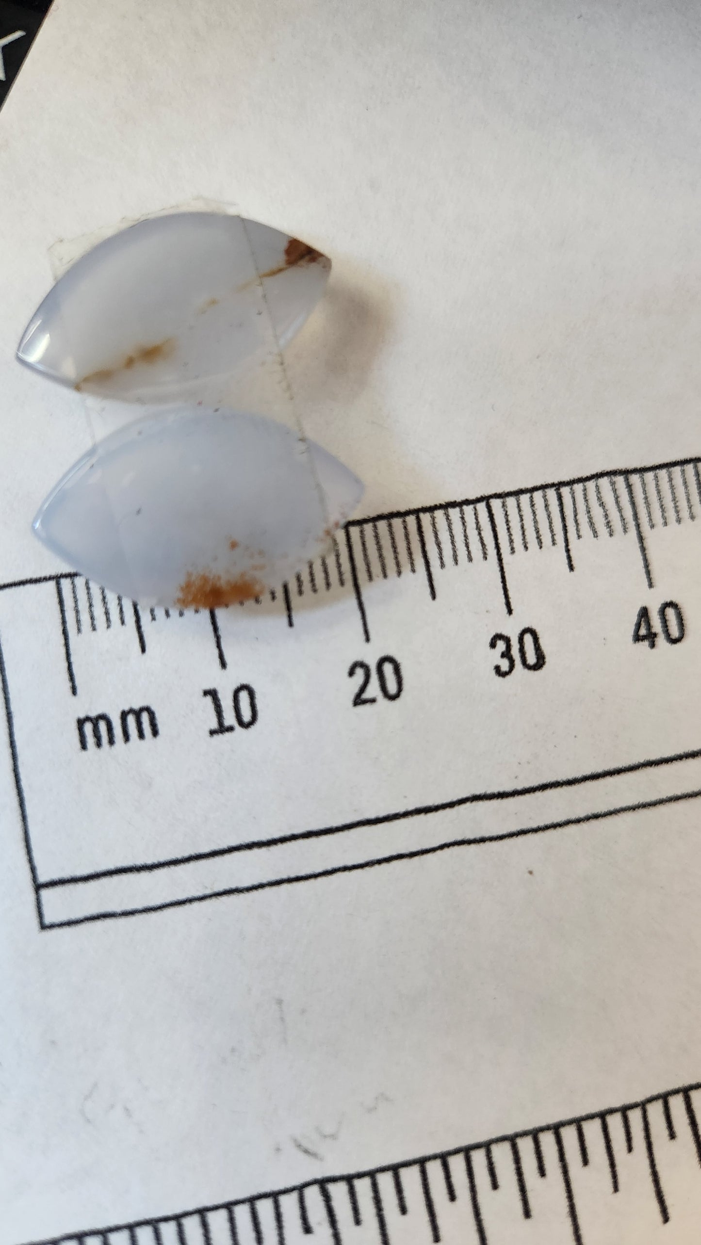 Gemstones Matched Pair Moon Stone 4.1 gr Earrings Size 25 mm x 14 mm 21 ct