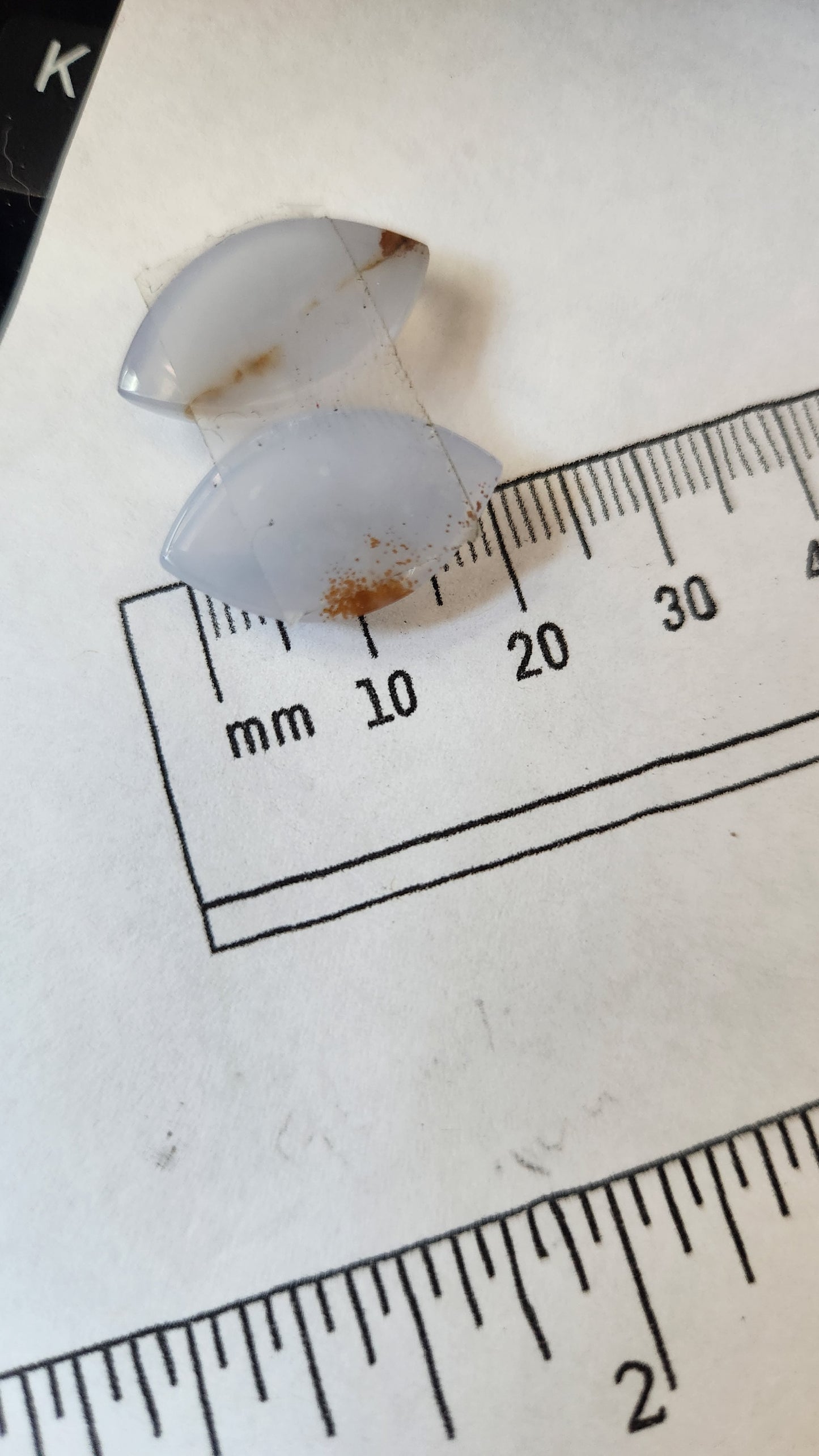 Gemstones Matched Pair Moon Stone 4.1 gr Earrings Size 25 mm x 14 mm 21 ct