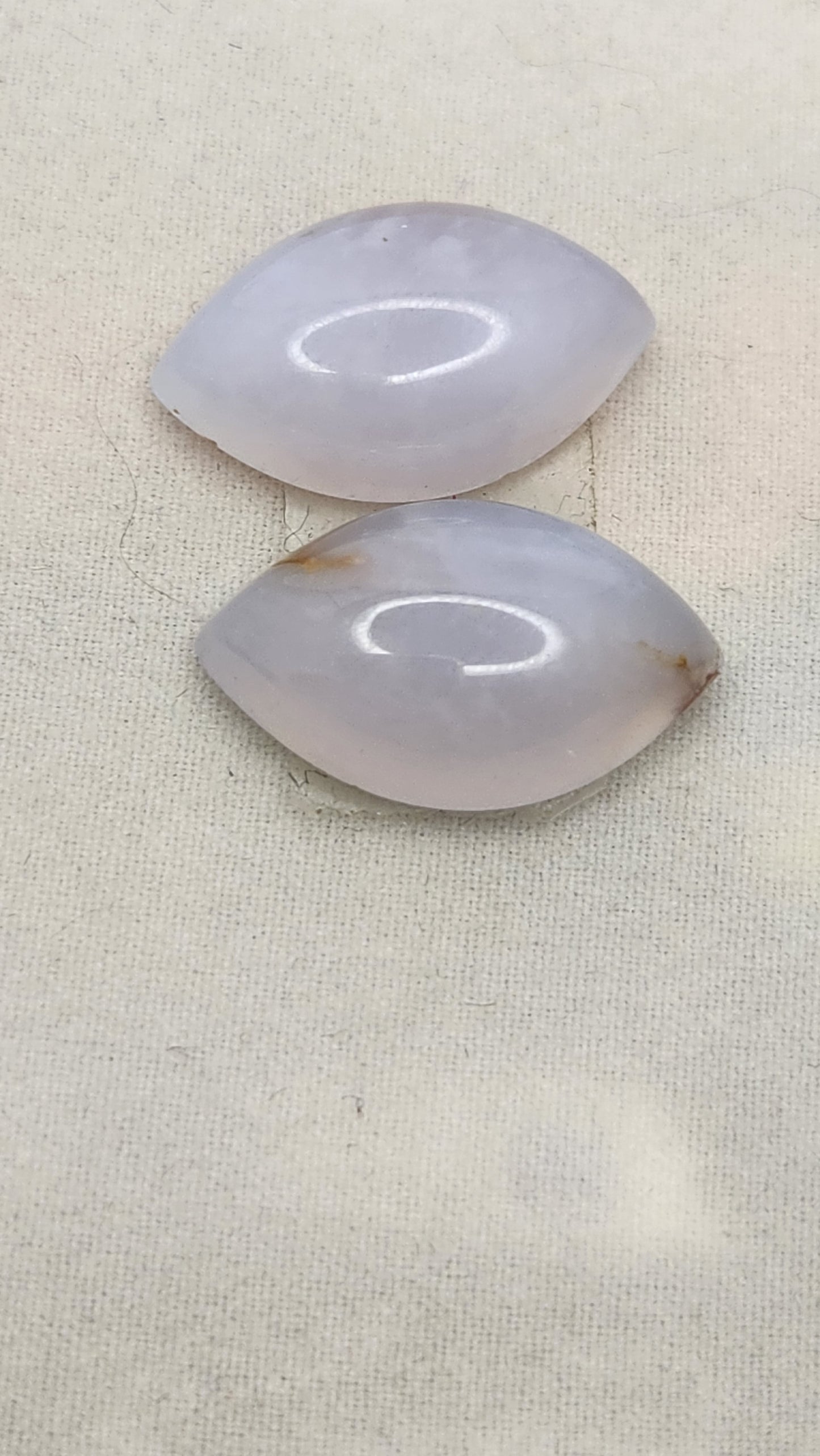 Gemstones Matched Pair Moon Stone 4.1 gr Earrings Size 25 mm x 14 mm 21 ct