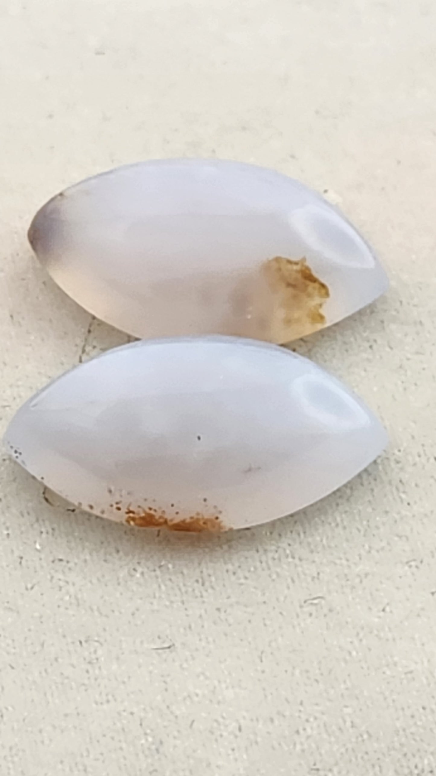 Gemstones Matched Pair Moon Stone 4.1 gr Earrings Size 25 mm x 14 mm 21 ct