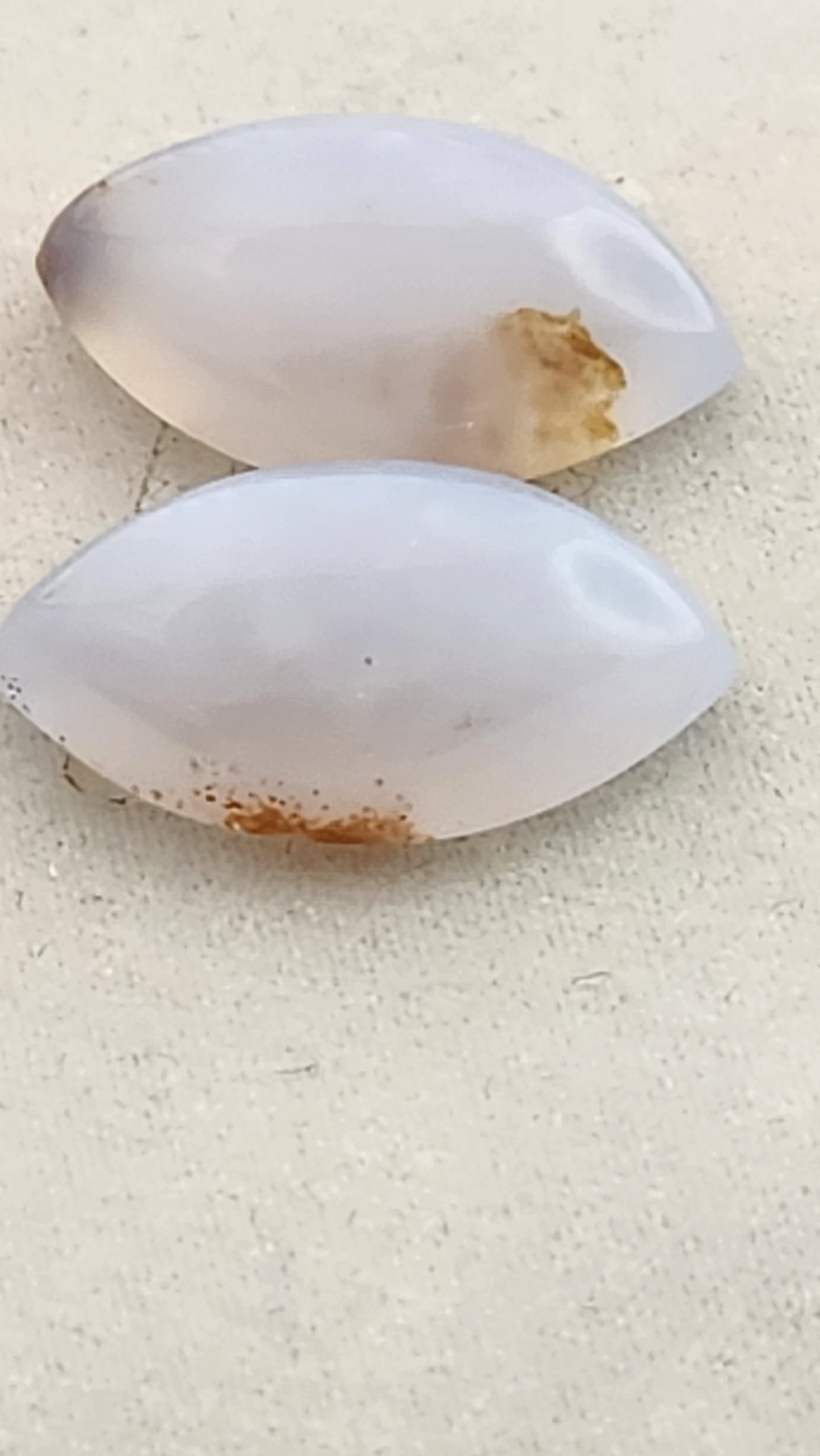 Gemstones Matched Pair Moon Stone 4.1 gr Earrings Size 25 mm x 14 mm 21 ct