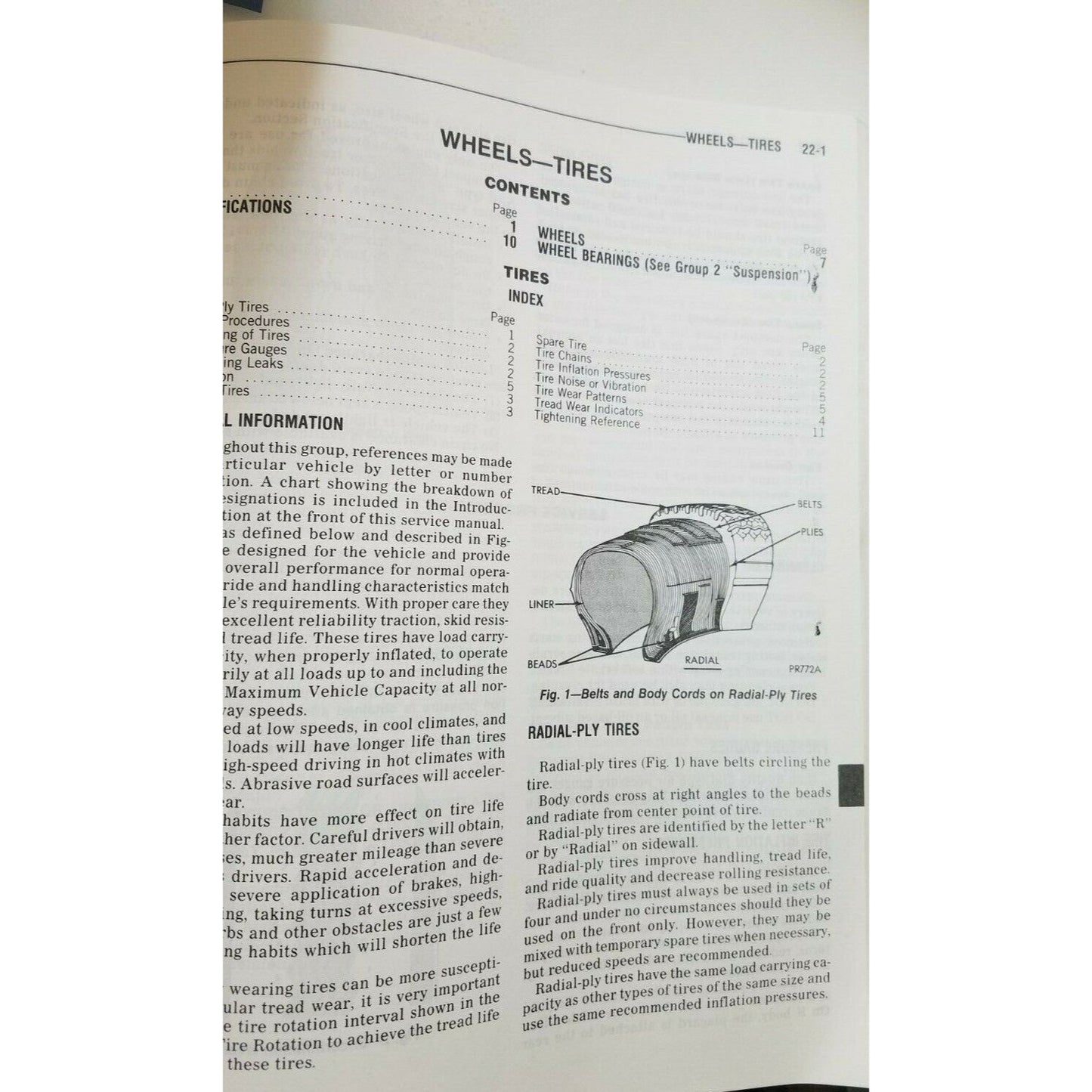 1988 Chrysler Service Manual Engine Chassis & Body Front Wheel Drive Car