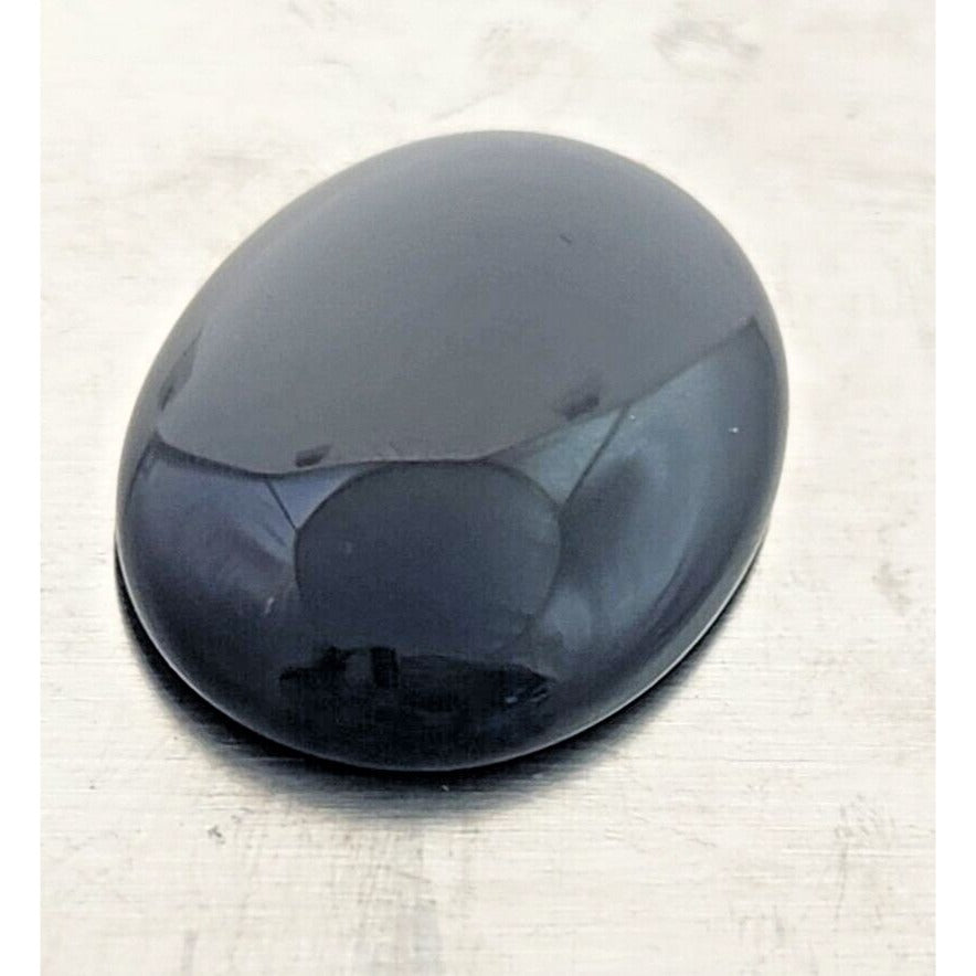 Gemstones Loose Black Onyx Cabochon 6.6 gr Pendant Size 24 mm x 32 mm